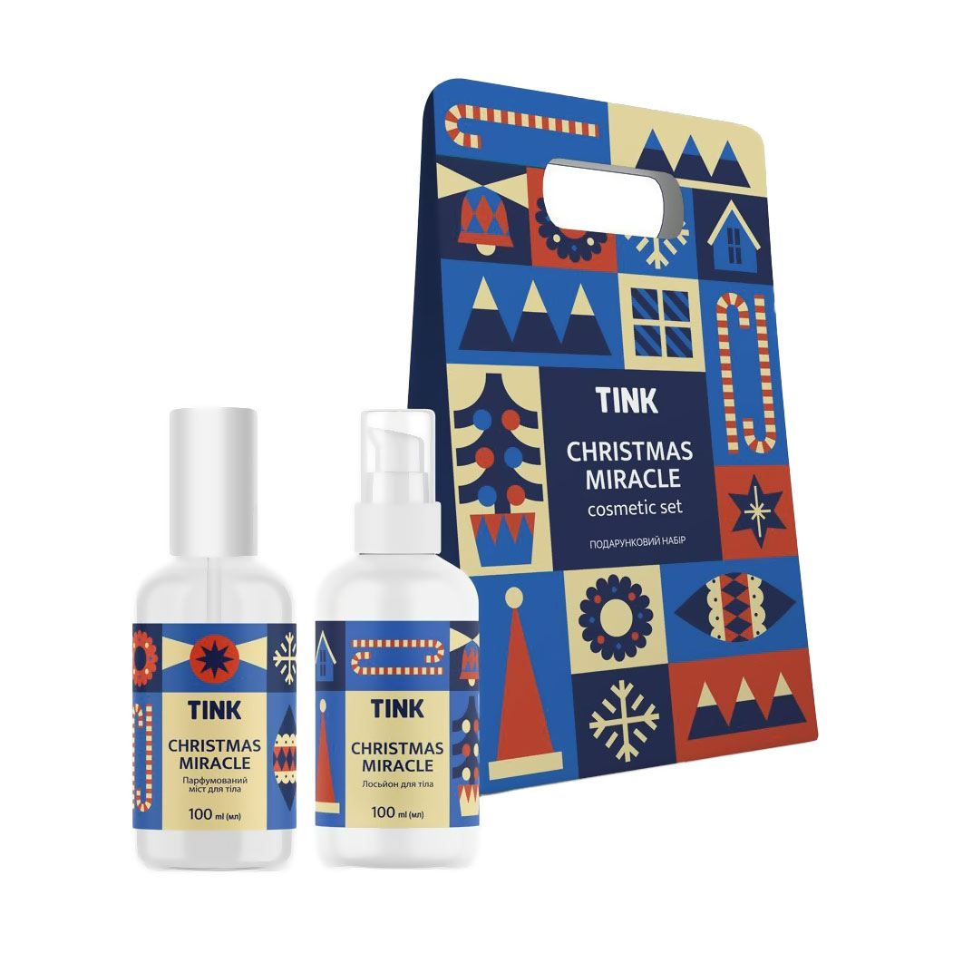 Набір для догляду за тілом Tink Christmas Miracle (лосьйон, 100 мл + міст, 100 мл)
Набір для догляду за тілом Tink Christmas Miracle (лосьйон, 100 мл + міст, 100 мл)