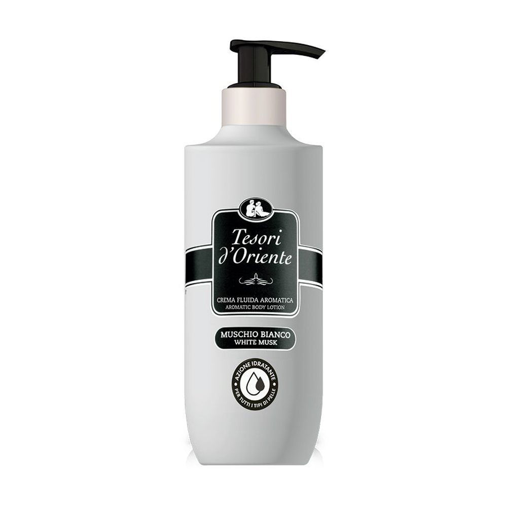 Парфумований лосьйон для тіла Tesori d'Oriente Aromatic Body Lotion White Musk, 400 мл
Парфумований лосьйон для тіла Tesori d'Oriente Aromatic Body Lotion White Musk, 400 мл