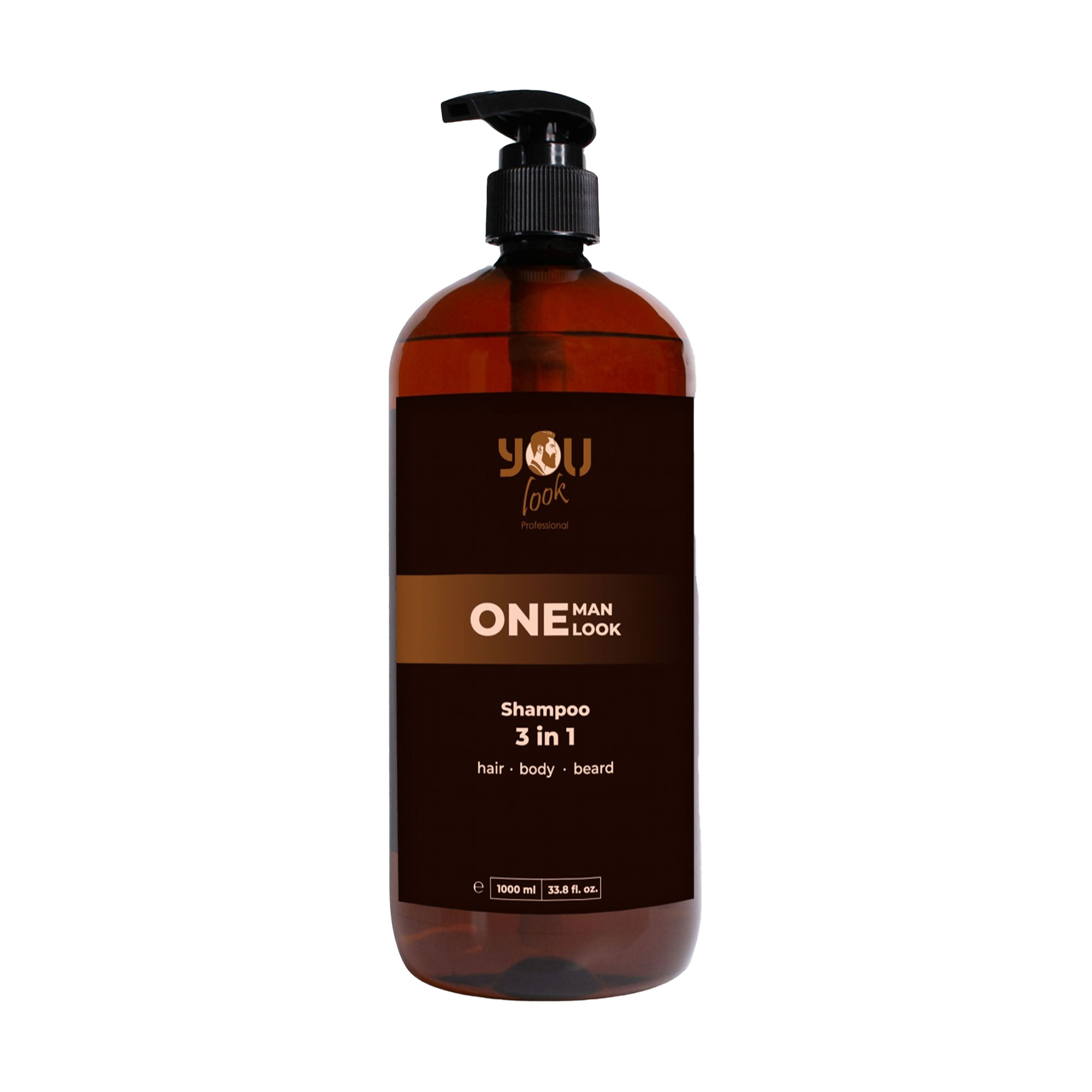 Чоловічий шампунь 3 в 1 для волосся, бороди та тіла You Look Professional One Man Shampoo 3 In 1, 1 л
Чоловічий шампунь 3 в 1 для волосся, бороди та тіла You Look Professional One Man Shampoo 3 In 1, 1 л