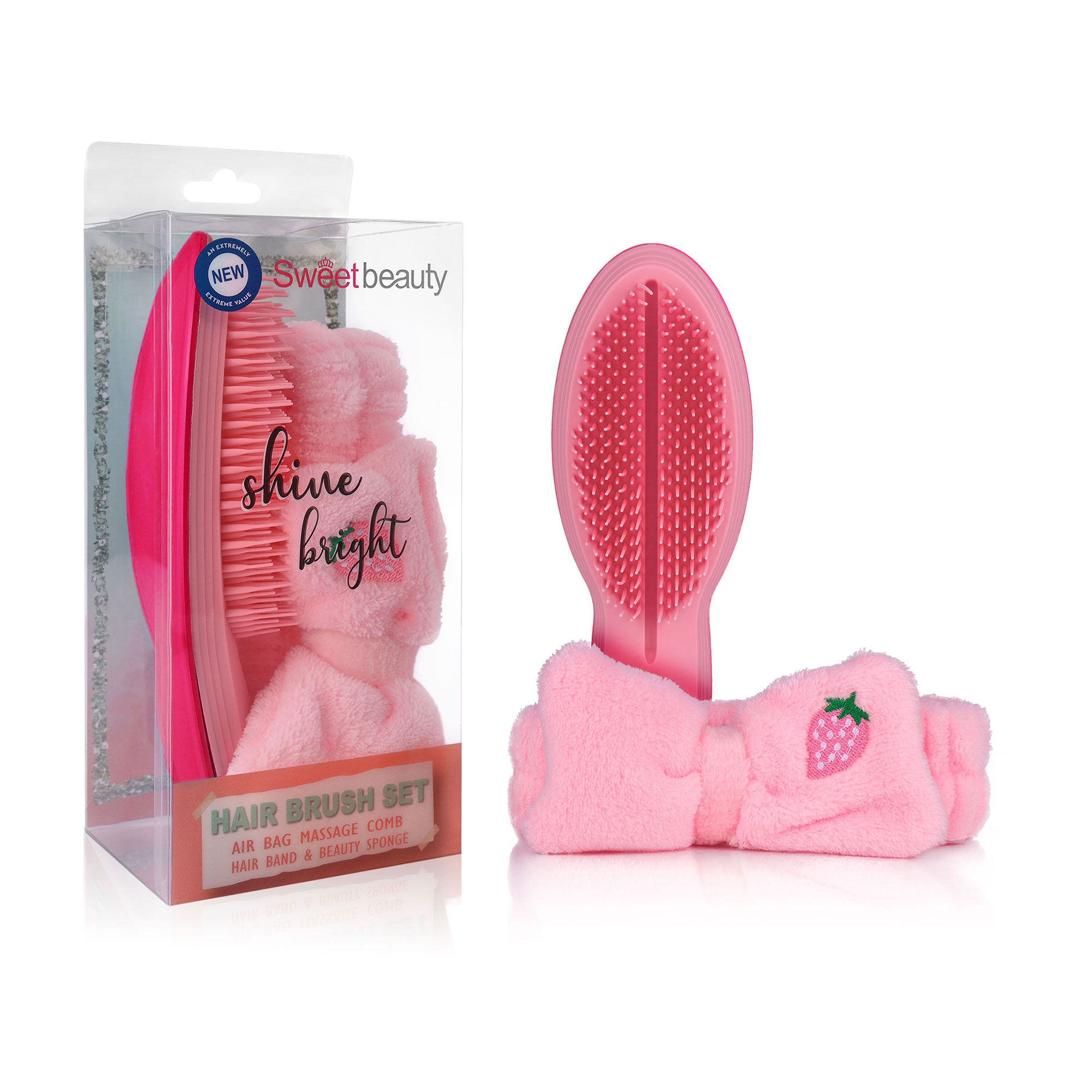Набір для волосся K.O.S (пов'язка, 1 шт + масажна щітка рожева, 1 шт)
Набір для волосся K.O.S (пов'язка, 1 шт + масажна щітка рожева, 1 шт)