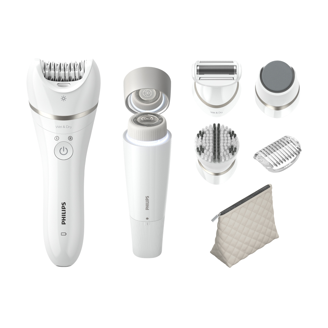 Епілятор PHILIPS BRE770/92 серії 9000, з косметичкою та насадками, білий
Епілятор PHILIPS BRE770/92 серії 9000, з косметичкою та насадками, білий