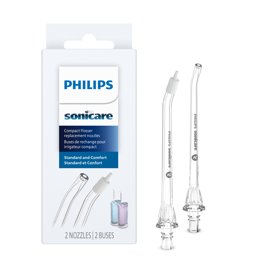 Насадки для іригатора PHILIPS Sonicare Compact Flosser 1000 HX3072/00 прозорі, 2 шт
Насадки для іригатора PHILIPS Sonicare Compact Flosser 1000 HX3072/00 прозорі, 2 шт