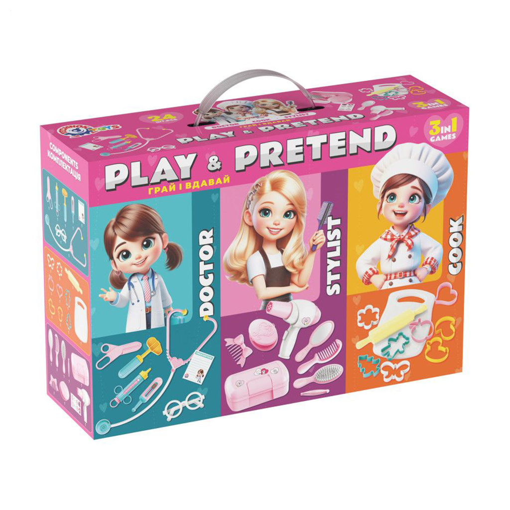 Ігровий набір 3 в 1 TechnoK Подарунковий: лікар, кухар, перукар, від 3 років (2277)
Ігровий набір 3 в 1 TechnoK Подарунковий: лікар, кухар, перукар, від 3 років (2277)