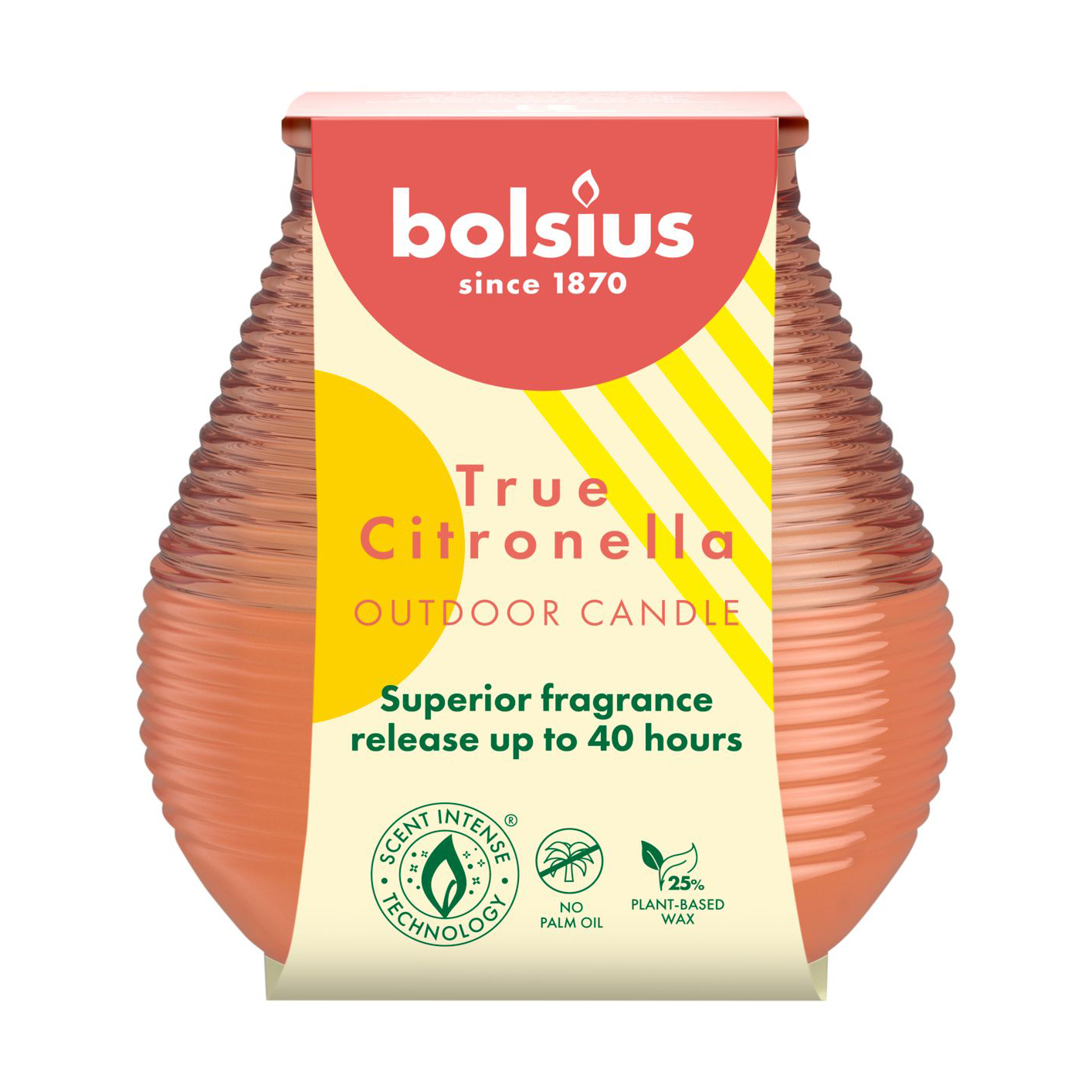 Садова свічка в банці Bolsius True Citronella Коралова, 94*91 мм
Садова свічка в банці Bolsius True Citronella Коралова, 94*91 мм