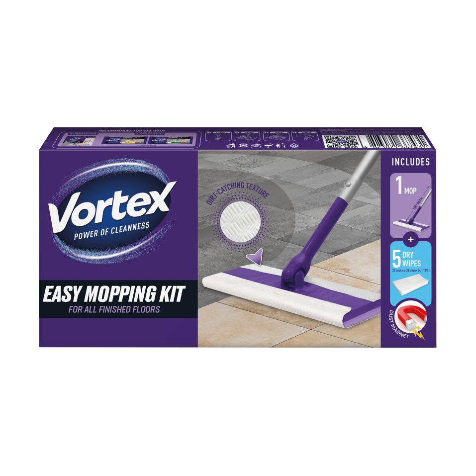Набір для прибирання підлоги Vortex Easy Mopping Kit (швабра, 1 шт + сухі серветки для підмітання, 5 шт)
Набір для прибирання підлоги Vortex Easy Mopping Kit (швабра, 1 шт + сухі серветки для підмітання, 5 шт)