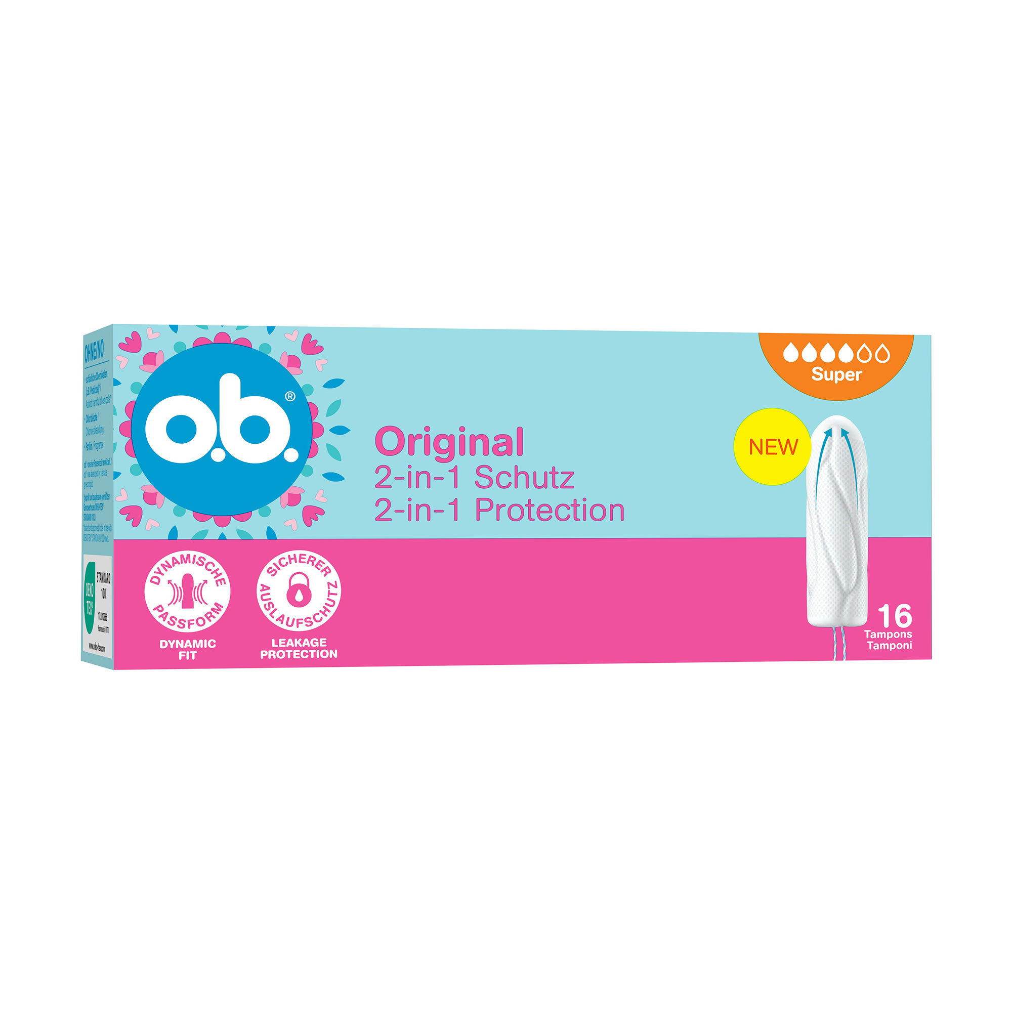 Тампони o.b. Original Super, 16 шт
Тампони o.b. Original Super, 16 шт