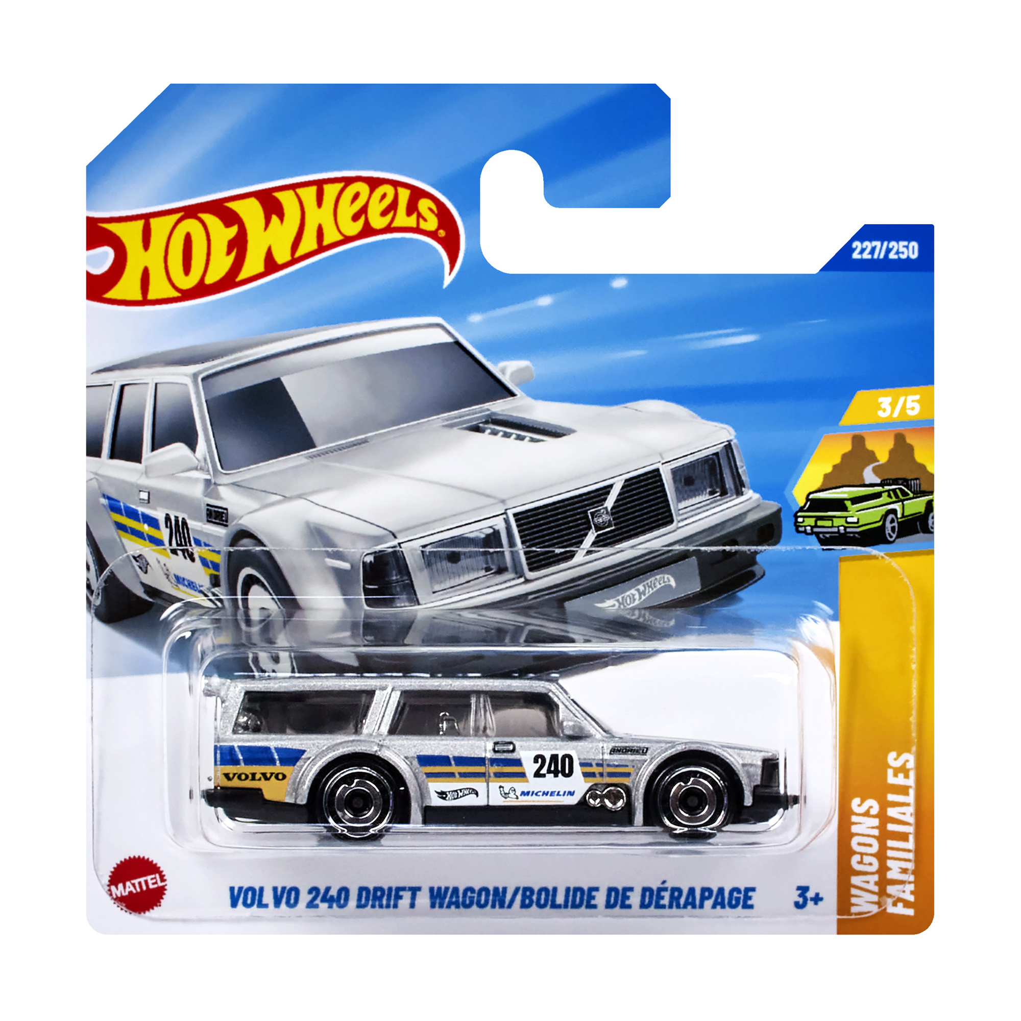 Базовий автомобіль Hot Wheels Volvo 240 Drift Wagon/Bolide De Derapage, сірий, від 3 років, 11*3.5*11 см (5785)
Базовий автомобіль Hot Wheels Volvo 240 Drift Wagon/Bolide De Derapage, сірий, від 3 років, 11*3.5*11 см (5785)