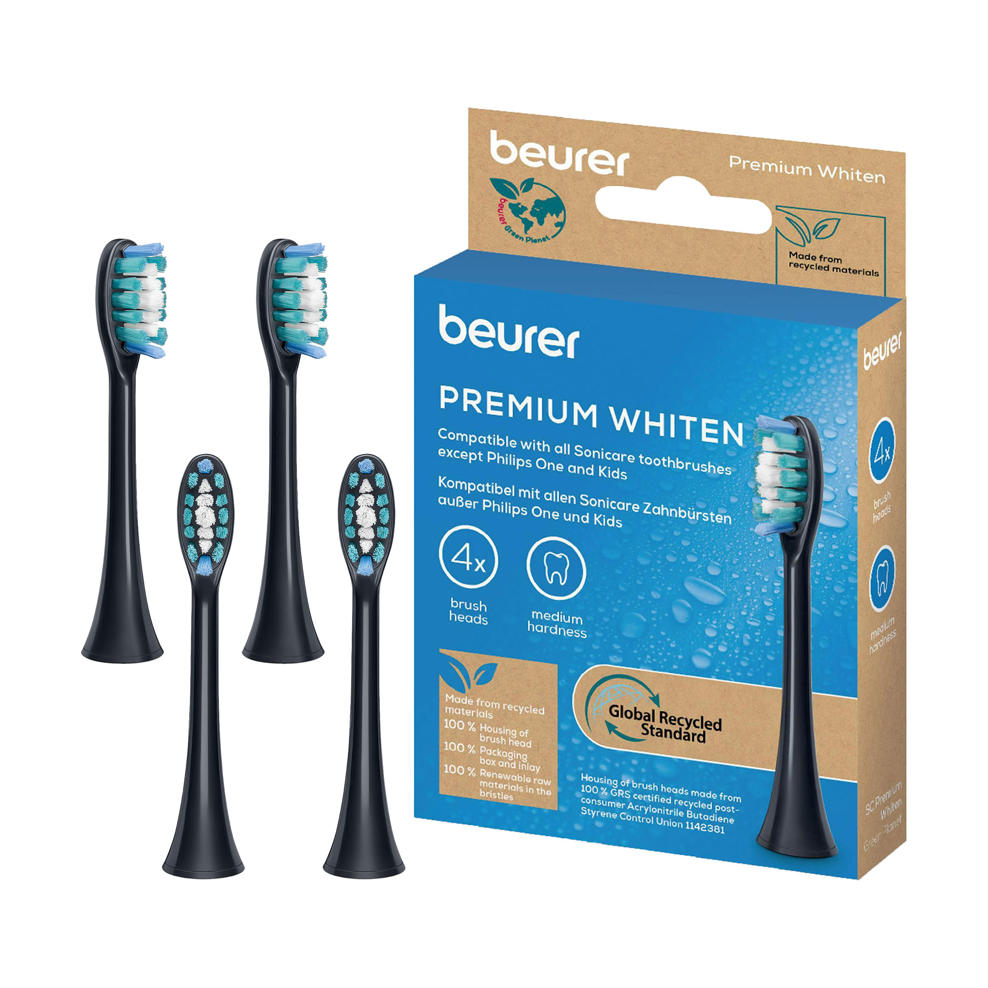 Насадки до електричної зубної щітки Beurer SC Premium White, 4 шт
Насадки до електричної зубної щітки Beurer SC Premium White, 4 шт