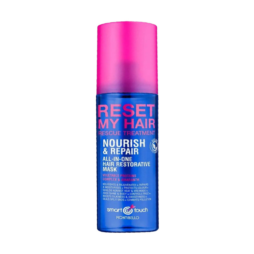 Відновлювальна незмивна маска-спрей для волосся Montibello Smart Touch Reset My Hair Restorative Mask, 150 мл
Відновлювальна незмивна маска-спрей для волосся Montibello Smart Touch Reset My Hair Restorative Mask, 150 мл
