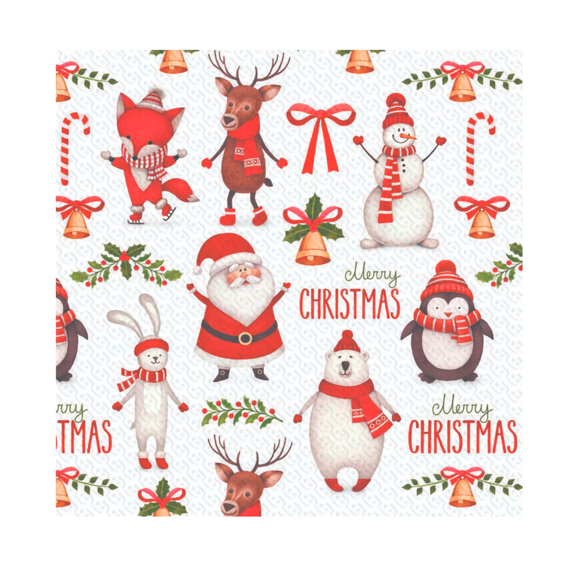 Серветки новорічні паперові Silken Різдвяний настрій, 2 шарові, 33*33 см, 12 шт
Серветки новорічні паперові Silken Різдвяний настрій, 2 шарові, 33*33 см, 12 шт