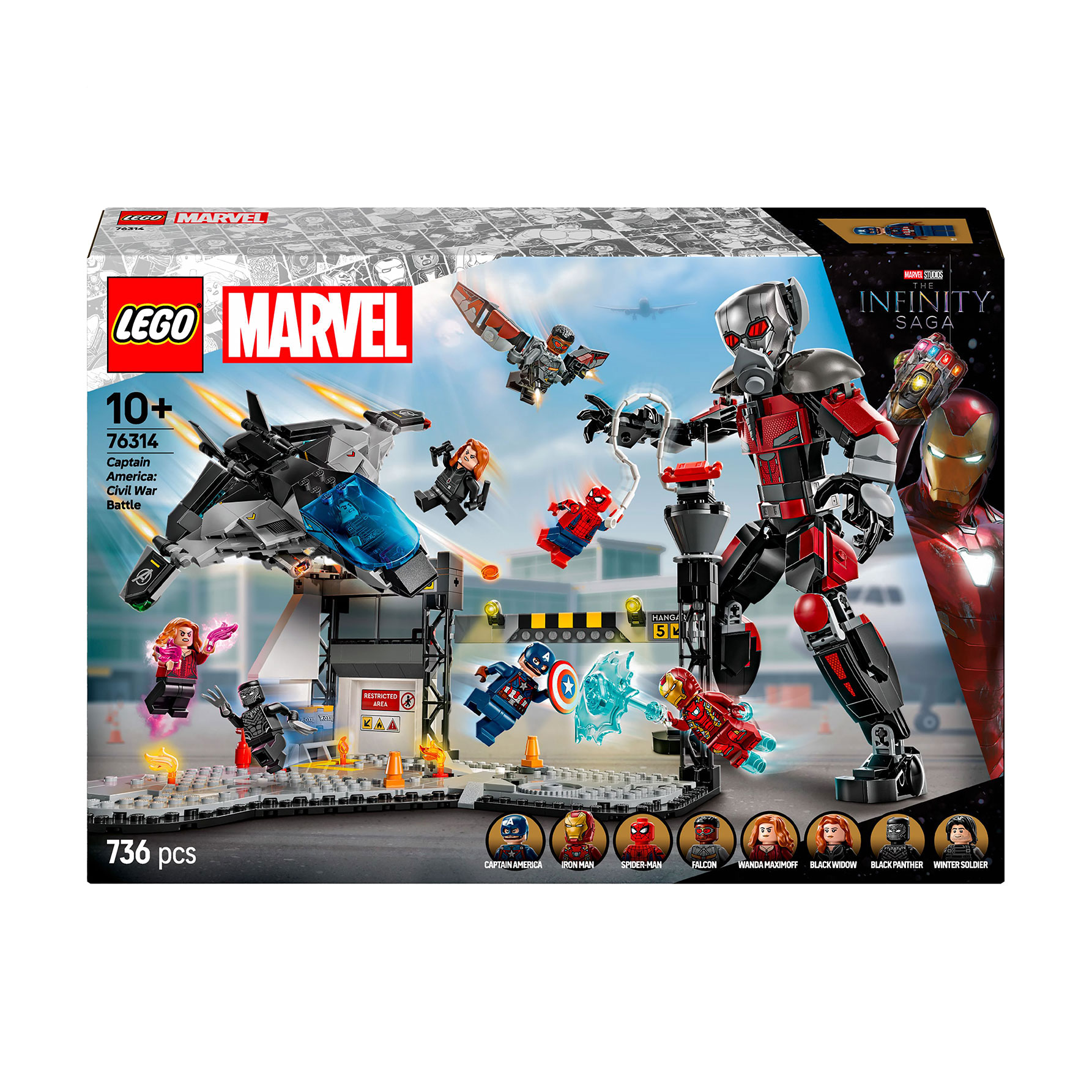 Конструктор LEGO Marvel Super Heroes Перший месник: Протистояння Пригодницька битва, від 10 років, 736 деталей (76314)
Конструктор LEGO Marvel Super Heroes Перший месник: Протистояння Пригодницька битва, від 10 років, 736 деталей (76314)