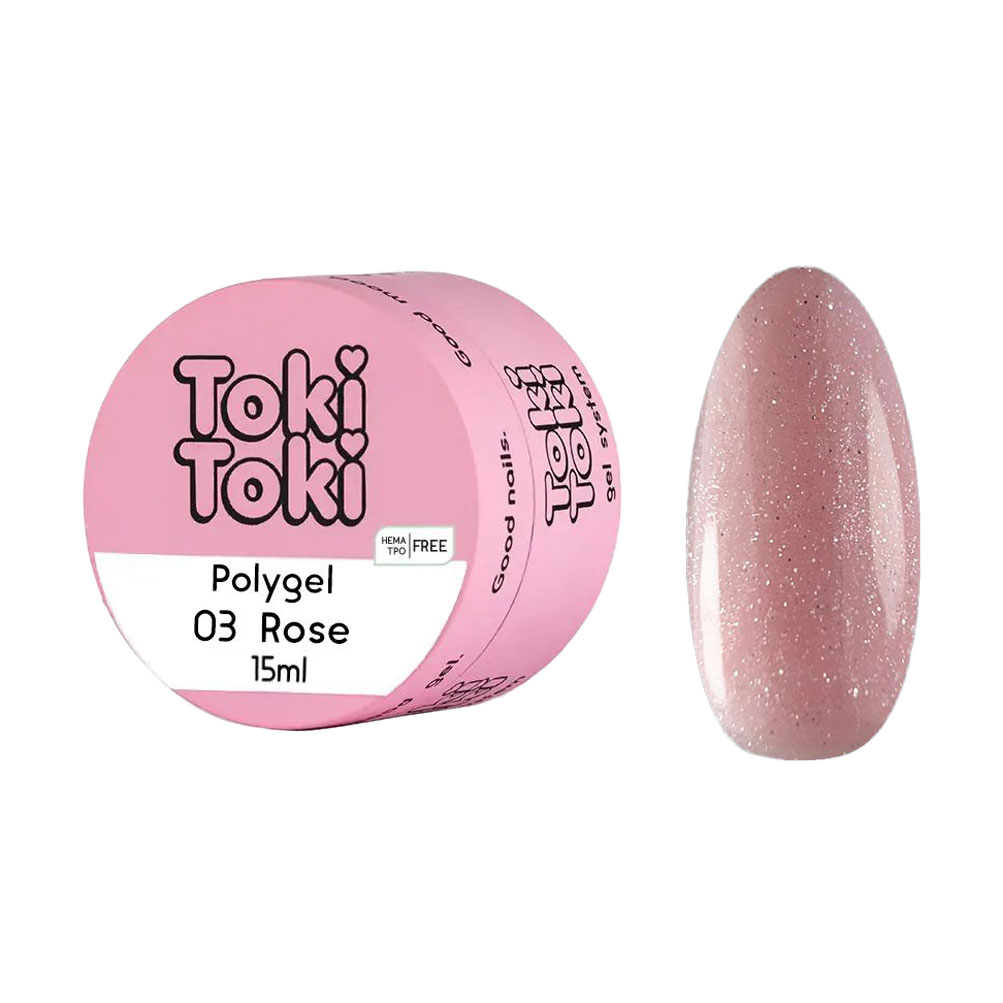 Полігель для моделювання нігтів Toki Toki Polygel 03 Rose, 15 мл
Полігель для моделювання нігтів Toki Toki Polygel 03 Rose, 15 мл