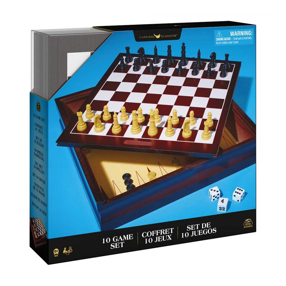 Набір з 10 класичних ігор Spin Master у дерев'яній коробці, від 6 років, 8*31*31 см (SM98376/6065366)
Набір з 10 класичних ігор Spin Master у дерев'яній коробці, від 6 років, 8*31*31 см (SM98376/6065366)