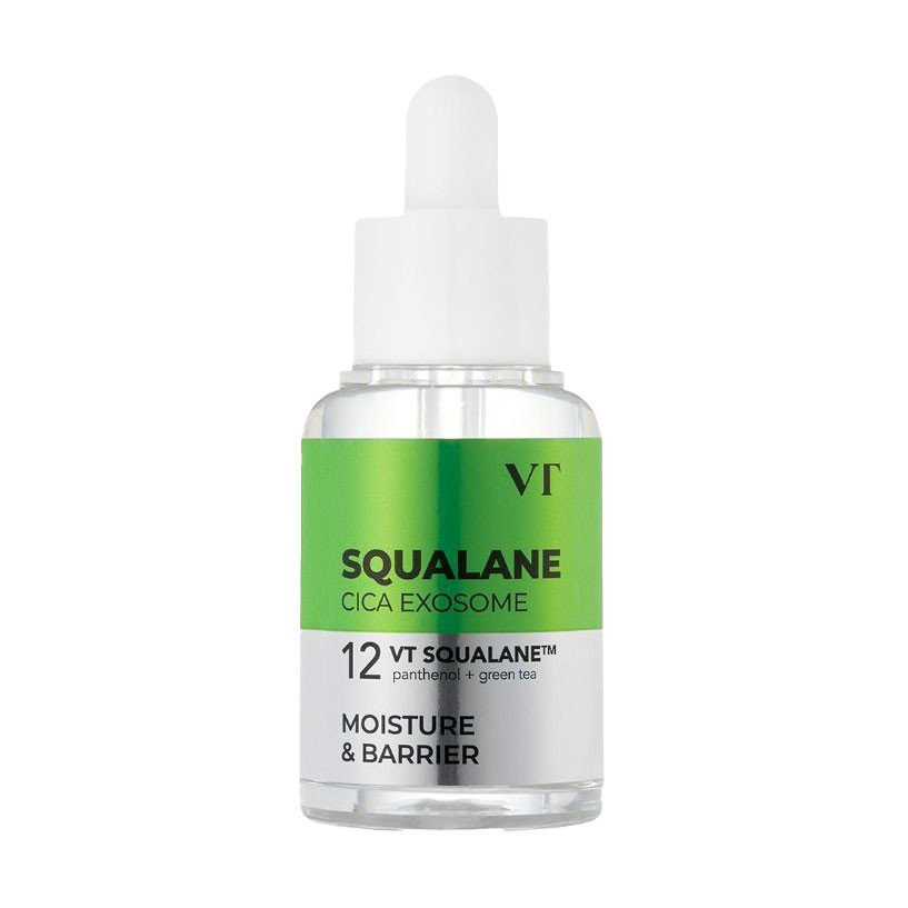 Зволожувальна сироватка для обличчя VT Cosmetics Squalane Cica Exosome Moisture & Barrier Ampoule, 30 мл
Зволожувальна сироватка для обличчя VT Cosmetics Squalane Cica Exosome Moisture & Barrier Ampoule, 30 мл