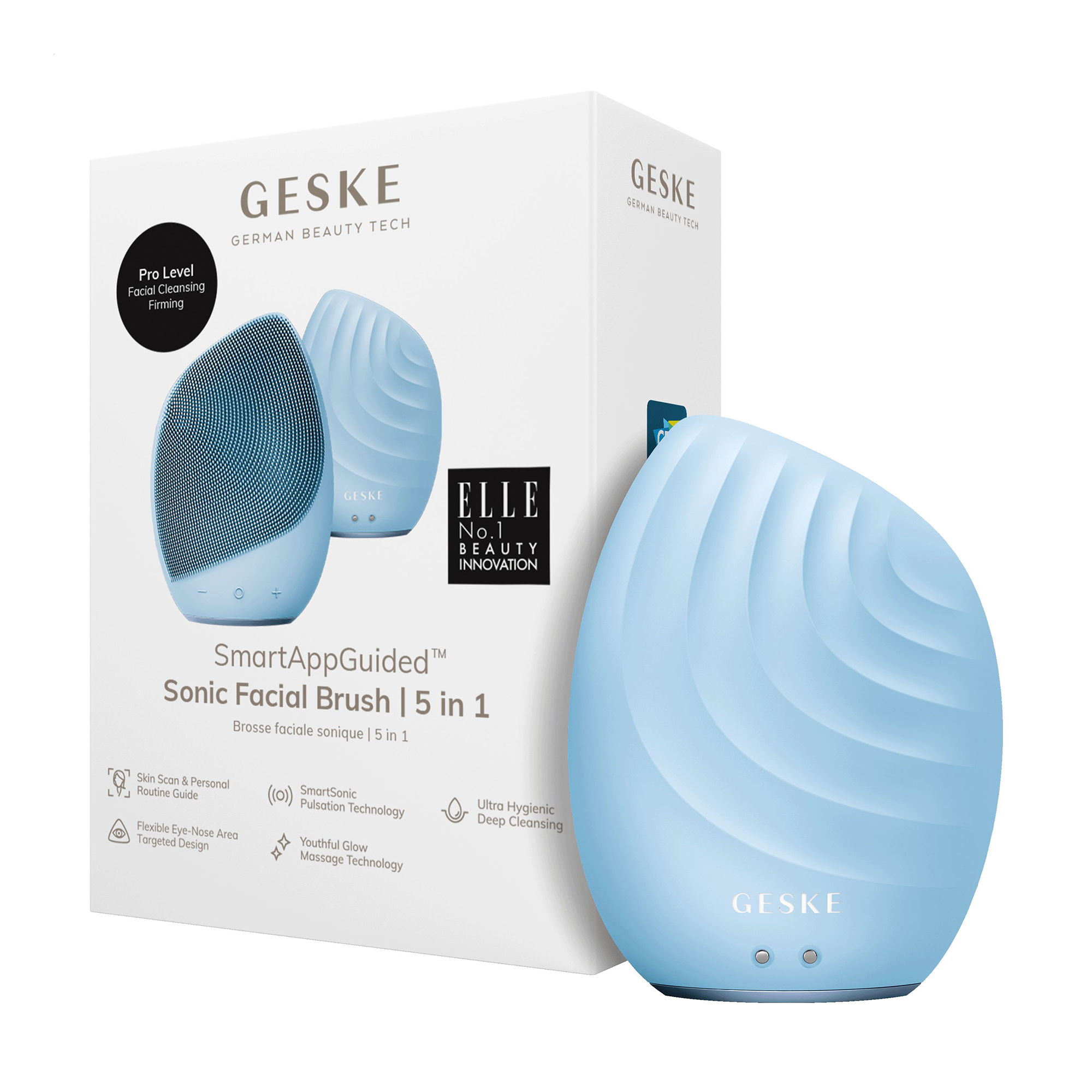 Електронна звукова щітка для обличчя Geske Sonic Facial Brush 5 в 1, блакитна
Електронна звукова щітка для обличчя Geske Sonic Facial Brush 5 в 1, блакитна