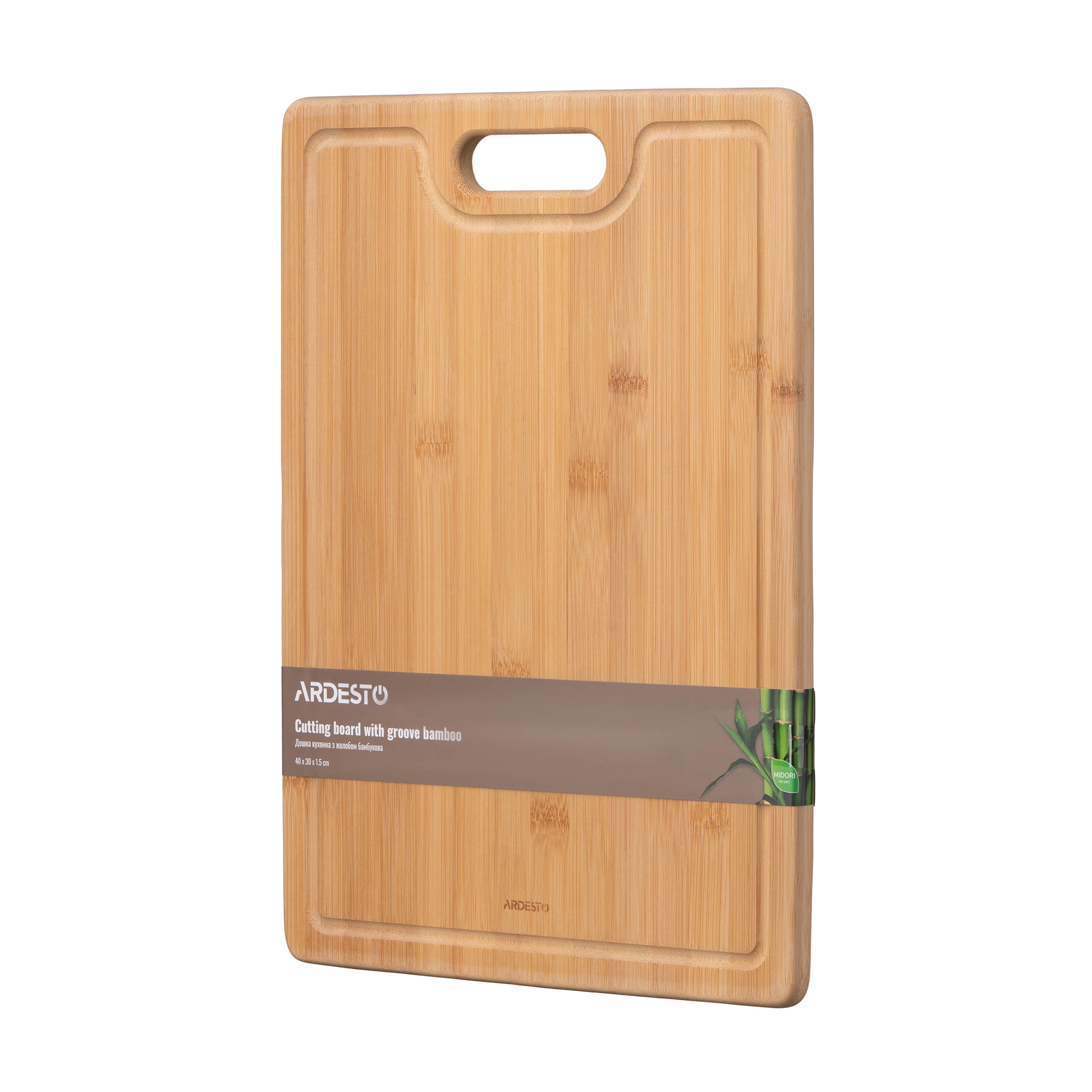 Дошка кухонна Ardesto Midori бамбукова, 40*30*1.5 см (AR1440BAM)
Дошка кухонна Ardesto Midori бамбукова, 40*30*1.5 см (AR1440BAM)
