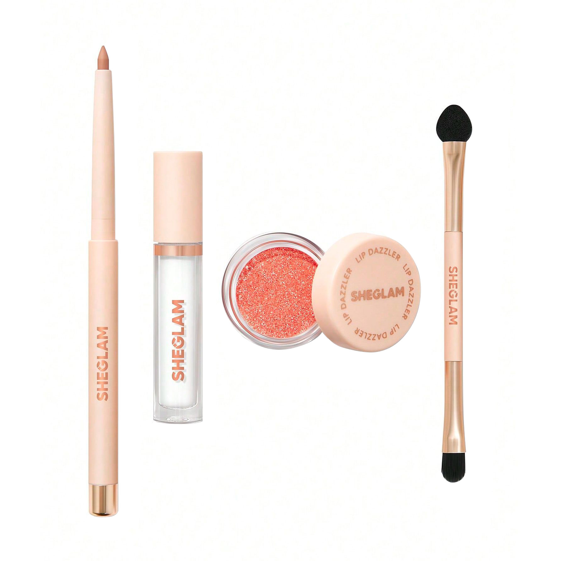 Набір для макіяжу губ Sheglam Lip Dazzler Glitter Kit, Encore (олівець, 0.2 г + пензлик, 1 шт + блиск, 1.1 г + блискітки, 1.7 г)
Набір для макіяжу губ Sheglam Lip Dazzler Glitter Kit, Encore (олівець, 0.2 г + пензлик, 1 шт + блиск, 1.1 г + блискітки, 1.7 г)