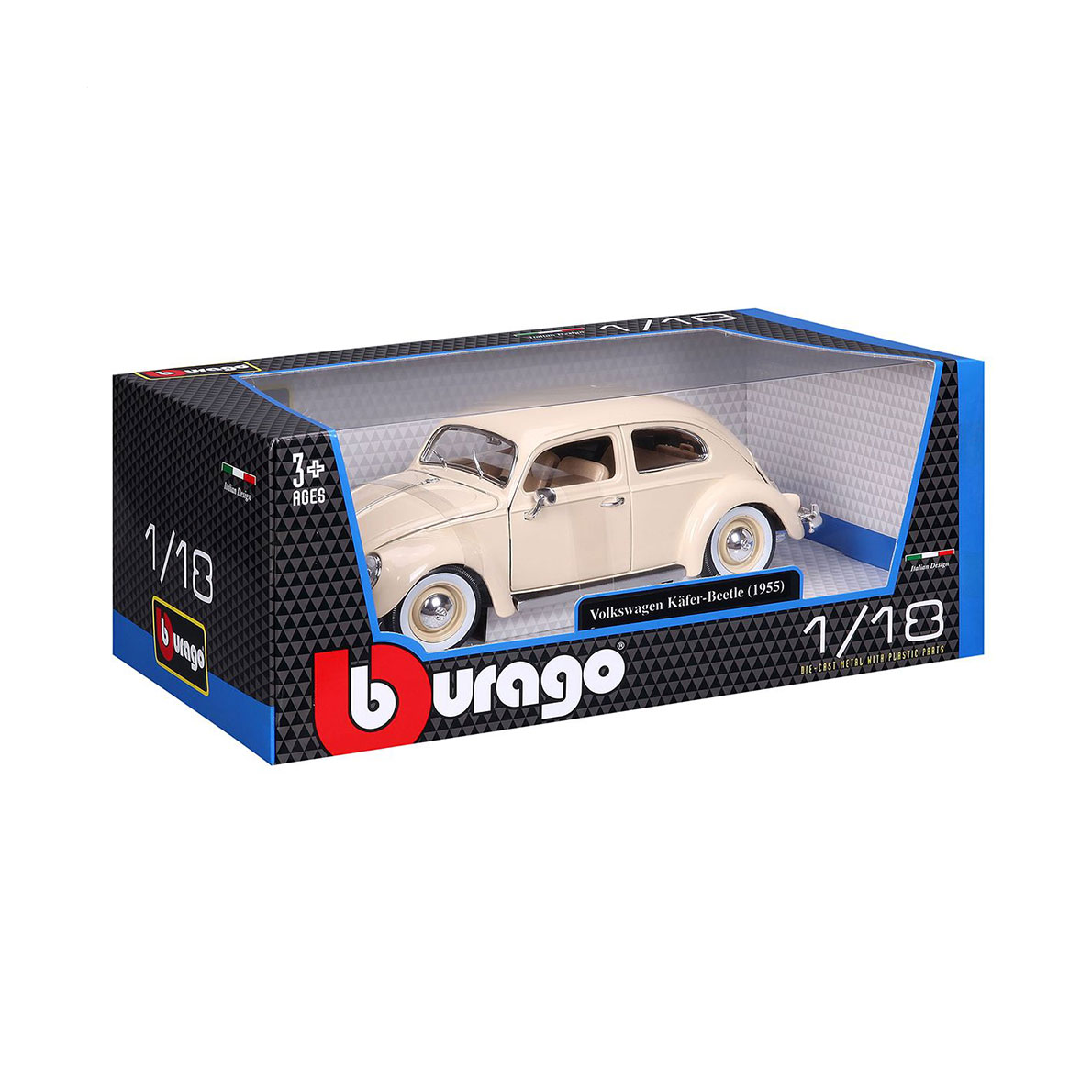 Автомодель Bburago Volkswagen Kafer Beetle (1955), 1:18, бежева, від 3 років (18-12029 CM)
Автомодель Bburago Volkswagen Kafer Beetle (1955), 1:18, бежева, від 3 років (18-12029 CM)