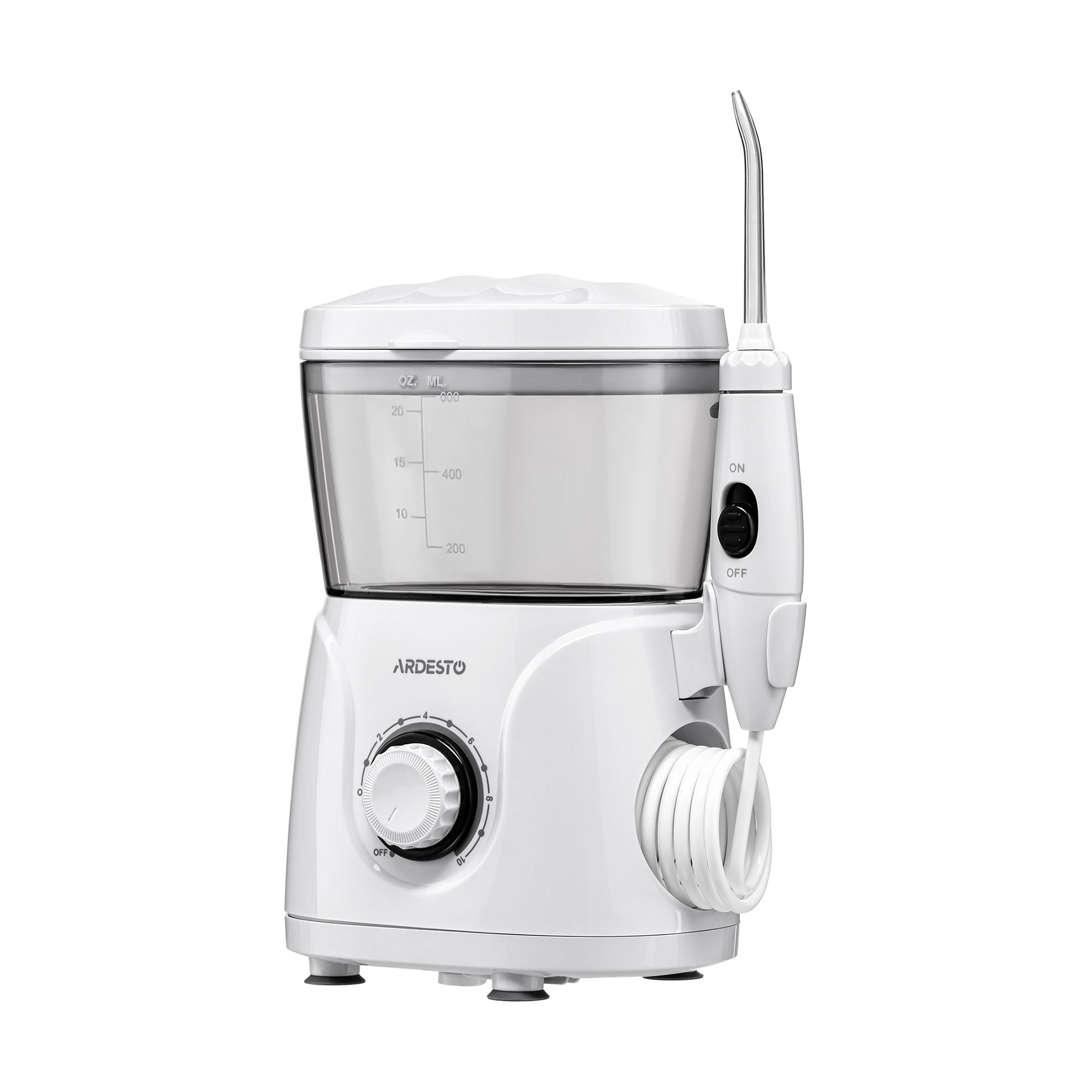 Іригатор стаціонарний Ardesto 8 насадок, білий, 1 шт (OI-MD600W)
Іригатор стаціонарний Ardesto 8 насадок, білий, 1 шт (OI-MD600W)