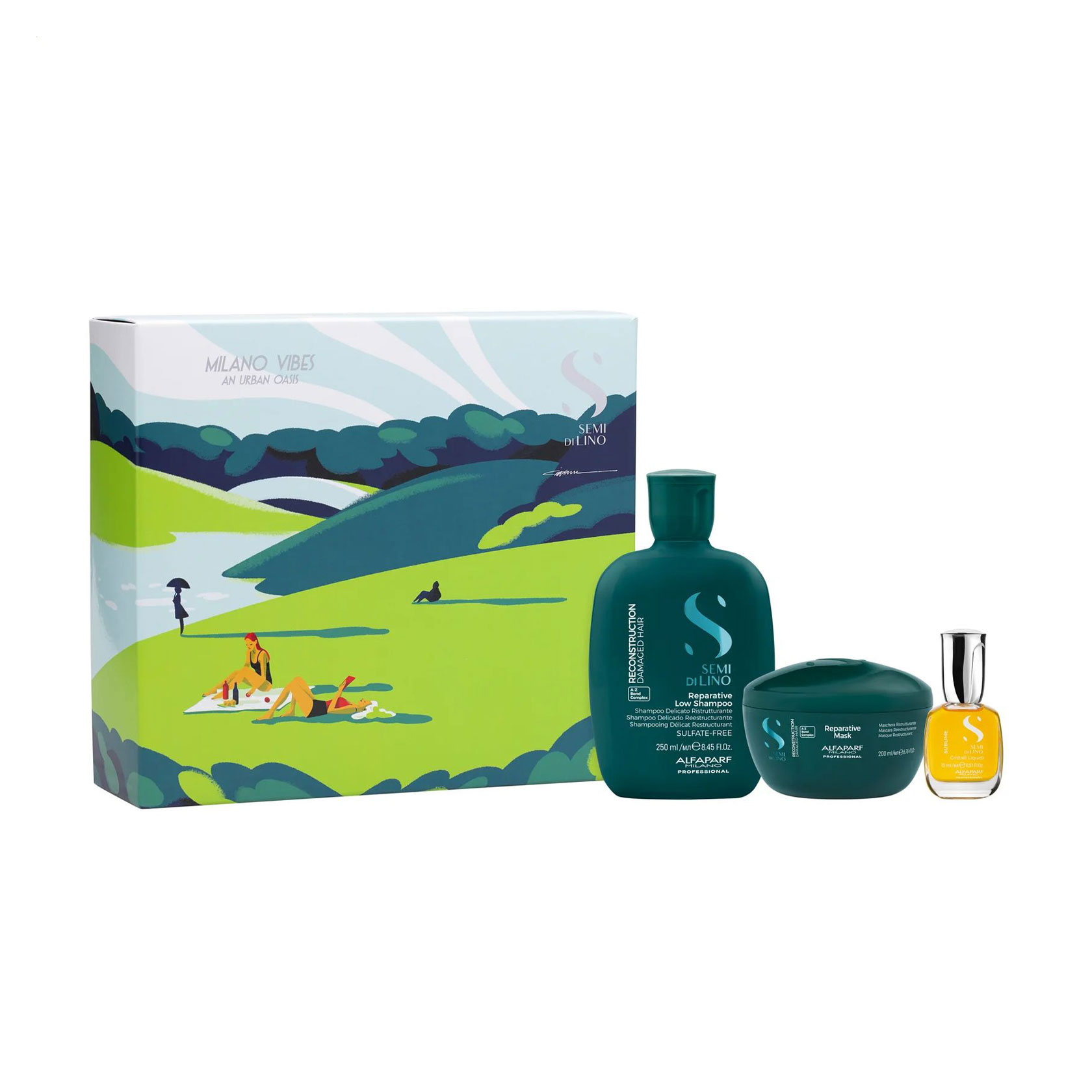 Набір для волосся Alfaparf Semi Di Lino Reconstruction Set (шампунь, 250 мл + маска, 200 мл + кристали, 15 мл)
Набір для волосся Alfaparf Semi Di Lino Reconstruction Set (шампунь, 250 мл + маска, 200 мл + кристали, 15 мл)