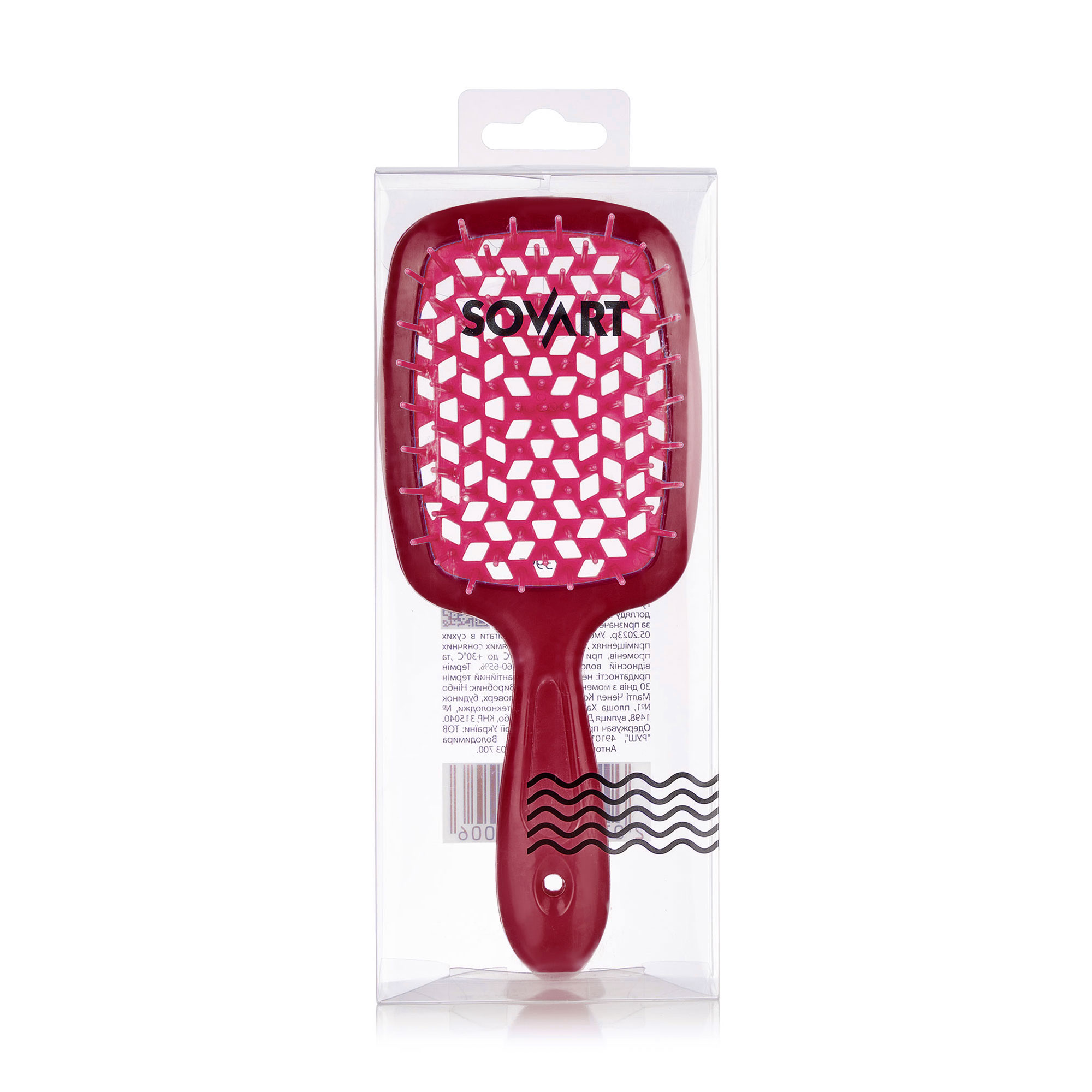 Масажна щітка для волосся Sovart продувна, червона, 1 шт
Масажна щітка для волосся Sovart продувна, червона, 1 шт
