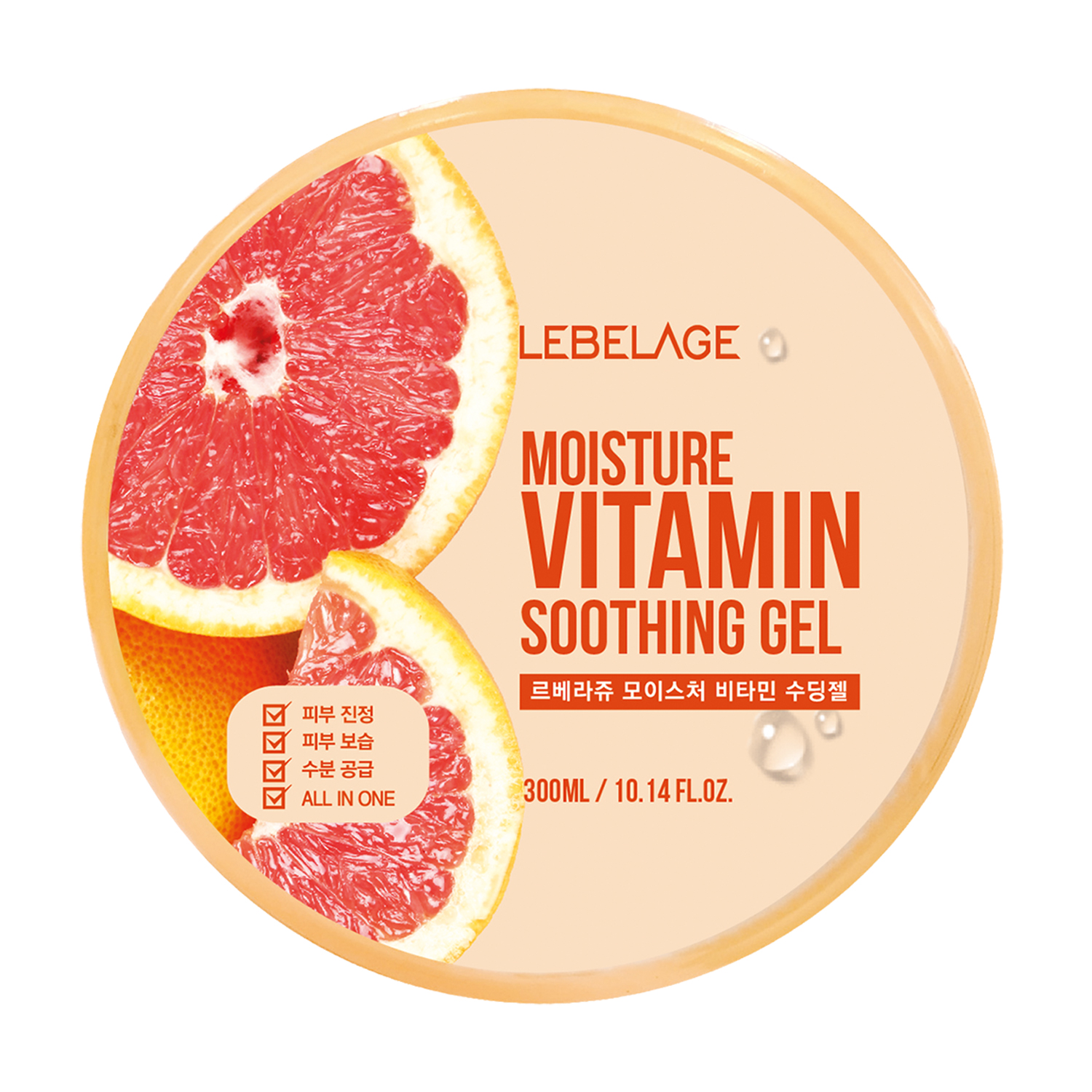 Зволожувальний гель для обличчя та тіла Lebelage Moisture Vitamin Soothing Gel, 300 мл
Зволожувальний гель для обличчя та тіла Lebelage Moisture Vitamin Soothing Gel, 300 мл