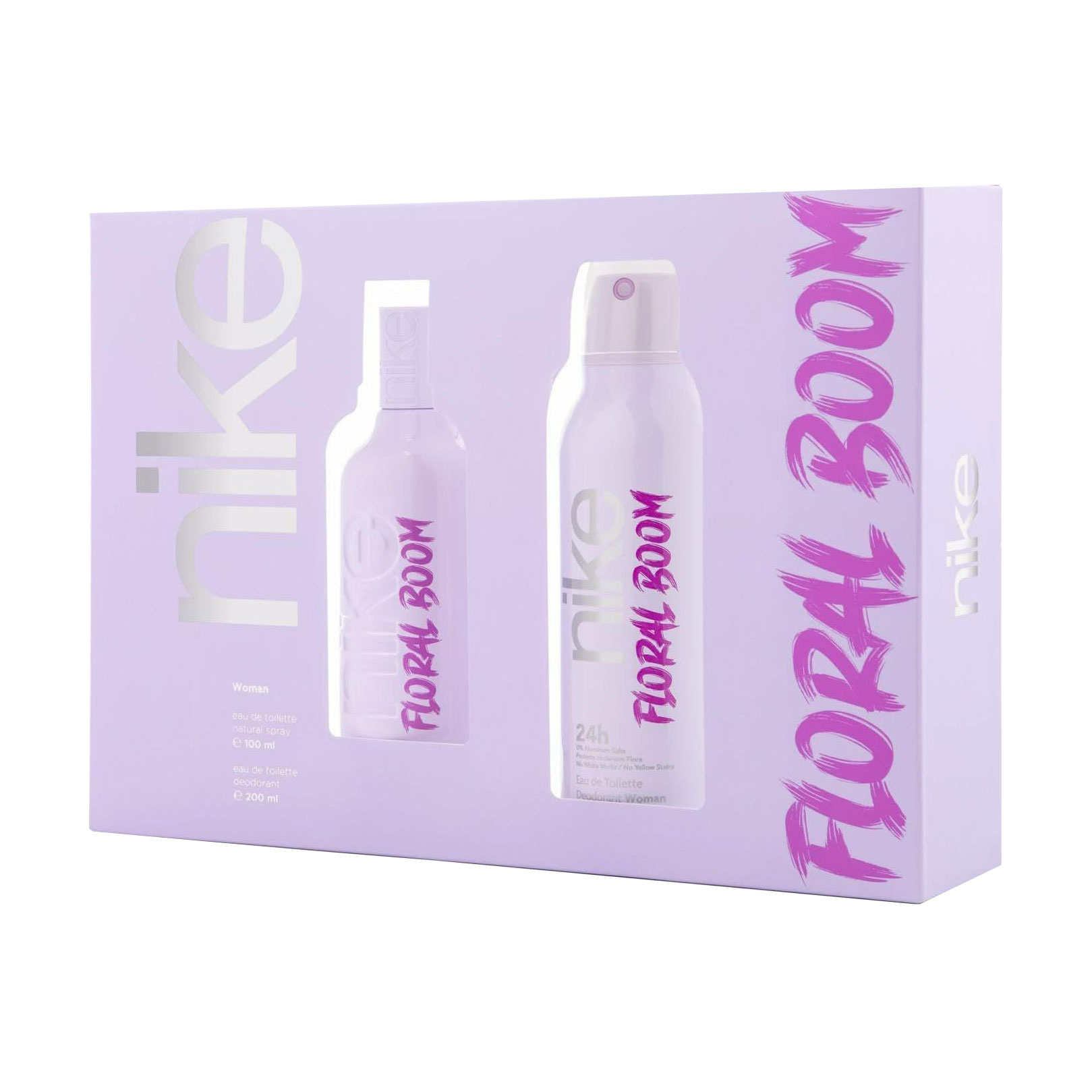 Парфумований набір жіночий Nike Floral Boom (туалетна вода, 100 мл + дезодорант-спрей, 200 мл)
Парфумований набір жіночий Nike Floral Boom (туалетна вода, 100 мл + дезодорант-спрей, 200 мл)