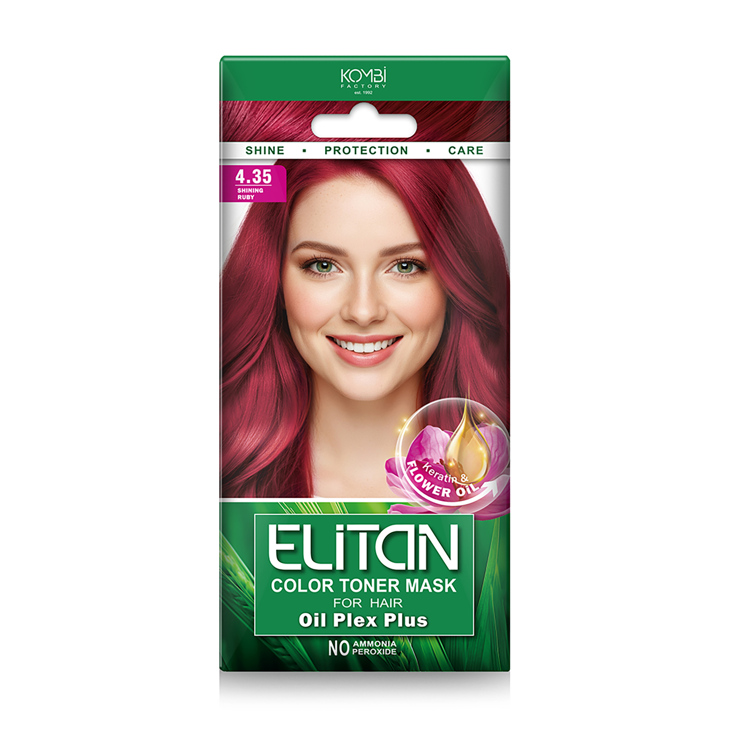 Тонувальна маска для волосся Elitan Color Toner Mask 4.35 Сяючий рубін, 30 мл
Тонувальна маска для волосся Elitan Color Toner Mask 4.35 Сяючий рубін, 30 мл