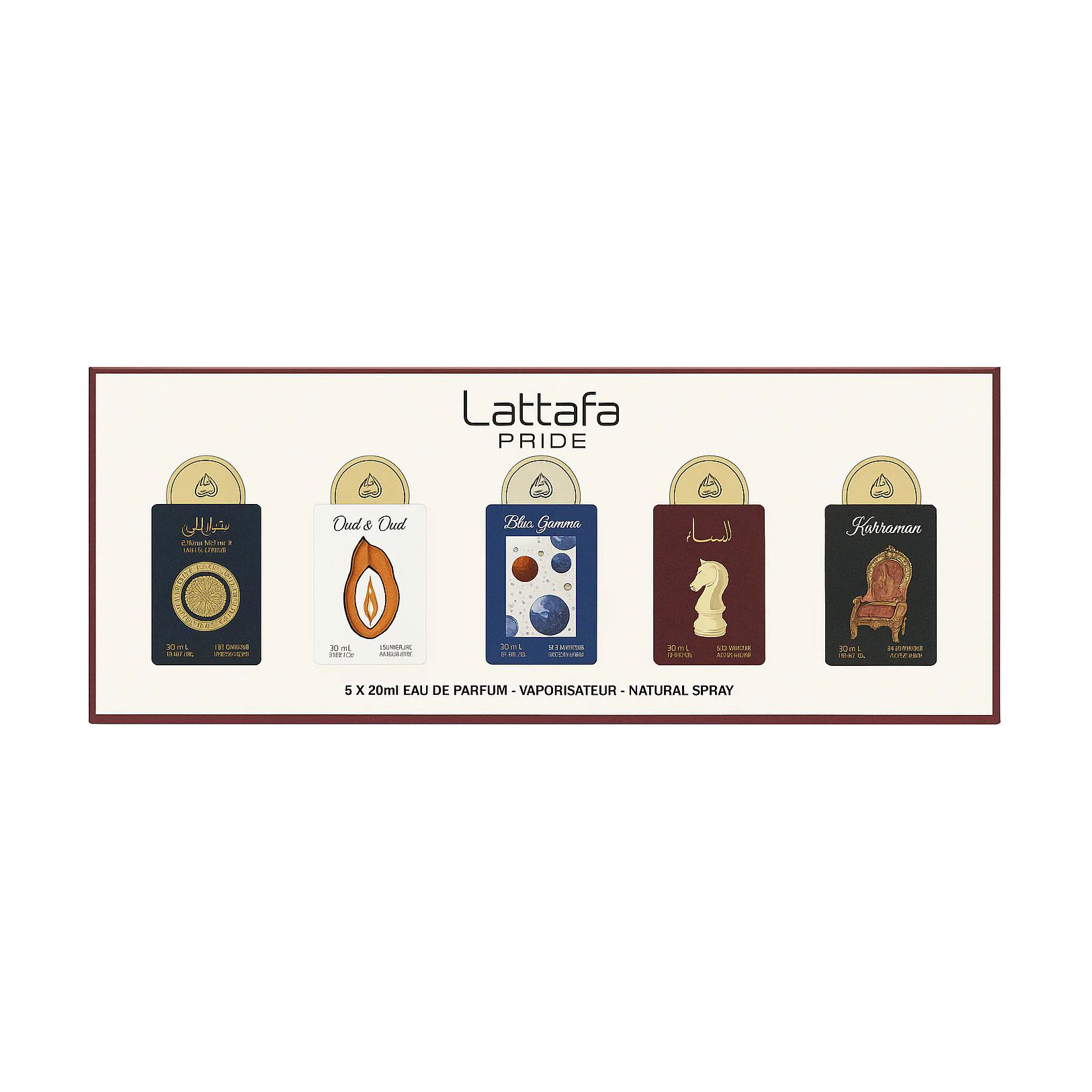 Парфумований набір унісекс Lattafa Perfumes Pride Gift Set 03 (парфумована вода, 5*20 мл)
Парфумований набір унісекс Lattafa Perfumes Pride Gift Set 03 (парфумована вода, 5*20 мл)