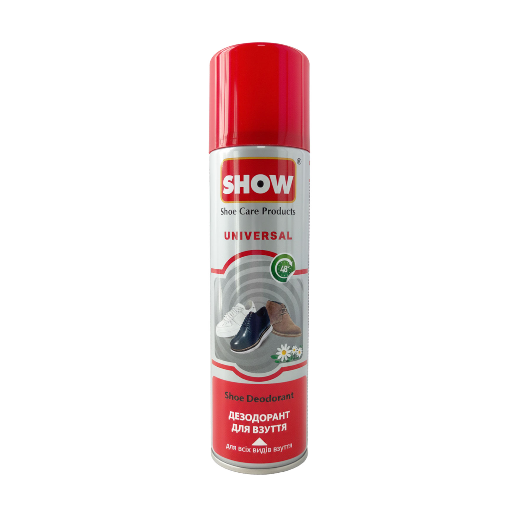 Дезодорант для взуття SHOW Universal Shoe Deodorant, 250 мл
Дезодорант для взуття SHOW Universal Shoe Deodorant, 250 мл