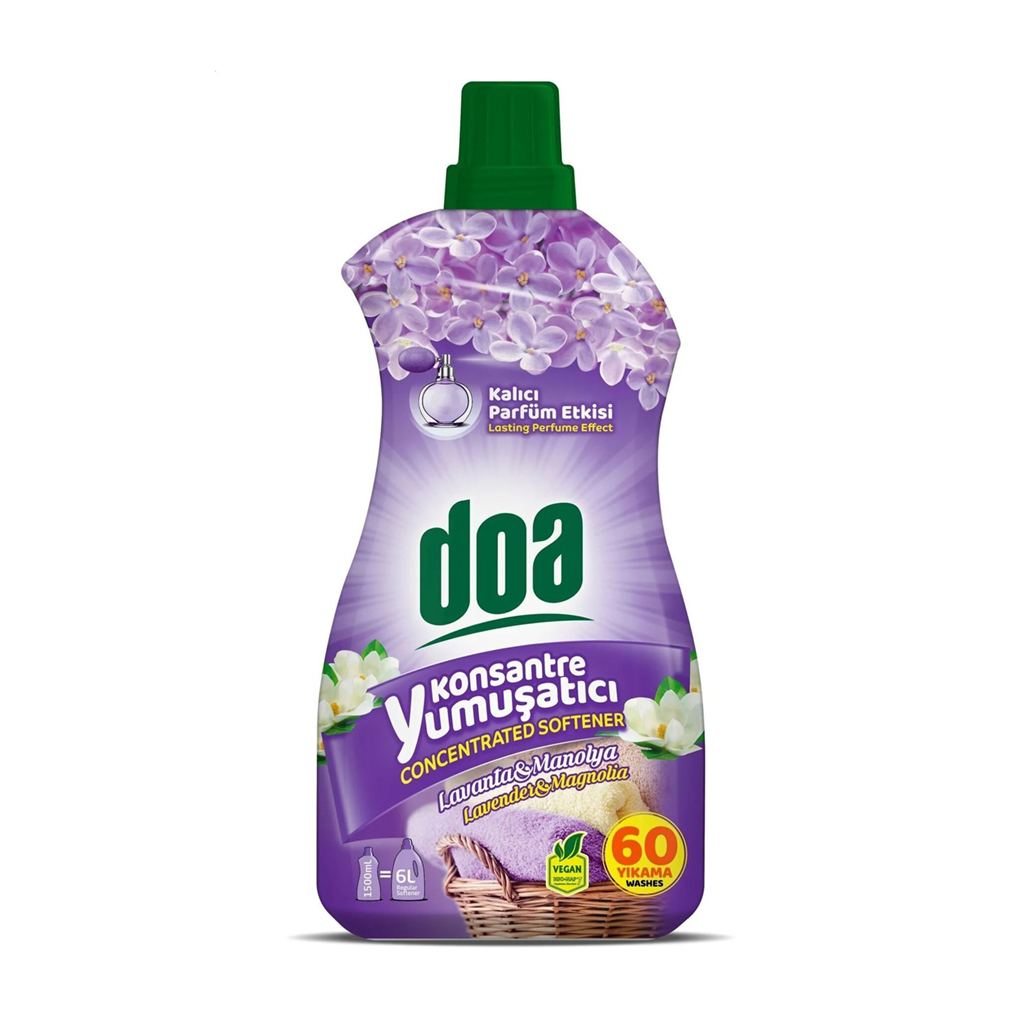 Концентрований кондиціонер для прання doa Лаванда та магнолія, 60 циклів прання, 1.5 л
Концентрований кондиціонер для прання doa Лаванда та магнолія, 60 циклів прання, 1.5 л