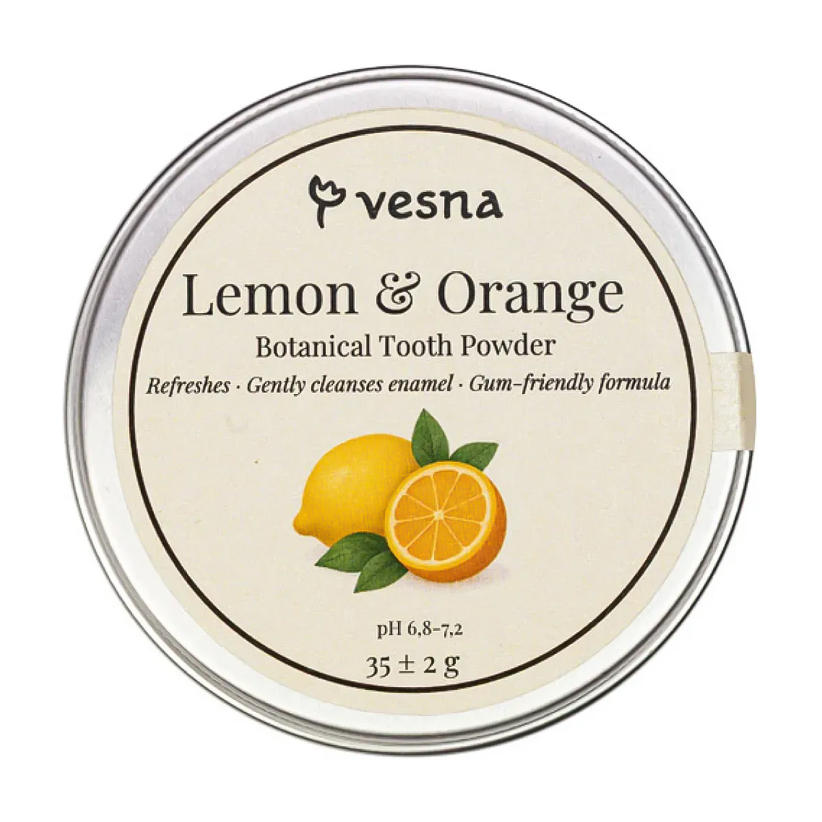 Освіжальний зубний порошок Vesna Lemon & Orange Botanical Tooth Powder Лимон та апельсин, 35 г
Освіжальний зубний порошок Vesna Lemon & Orange Botanical Tooth Powder Лимон та апельсин, 35 г