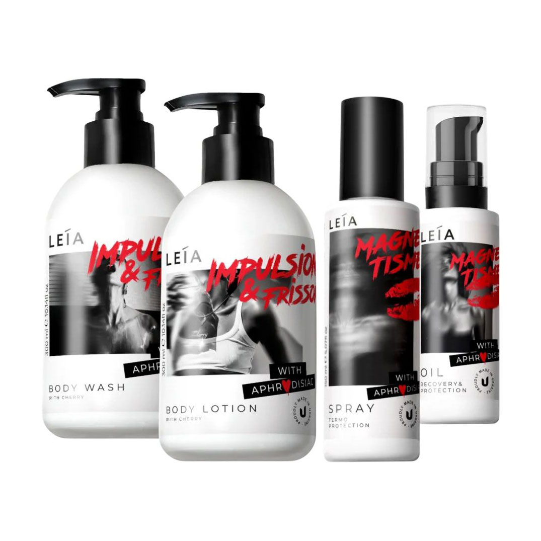 Набір LEIA Set 11 (гель для душу, 300 мл + лосьйон для тіла, 300 мл + термозахист для волосся, 150 мл + олія для волосся, 70 мл)
Набір LEIA Set 11 (гель для душу, 300 мл + лосьйон для тіла, 300 мл + термозахист для волосся, 150 мл + олія для волосся, 70 мл)