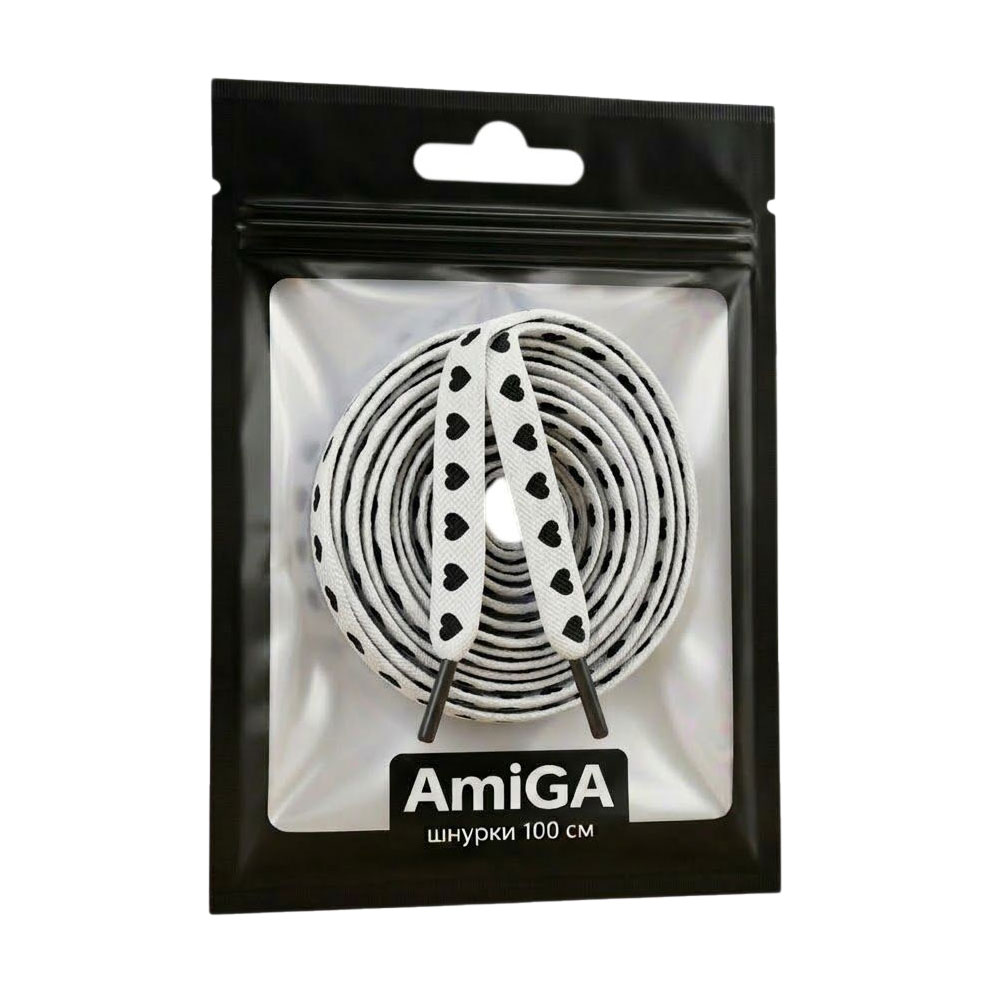 Шнурки AmiGA 100 см, седця, білі
Шнурки AmiGA 100 см, седця, білі