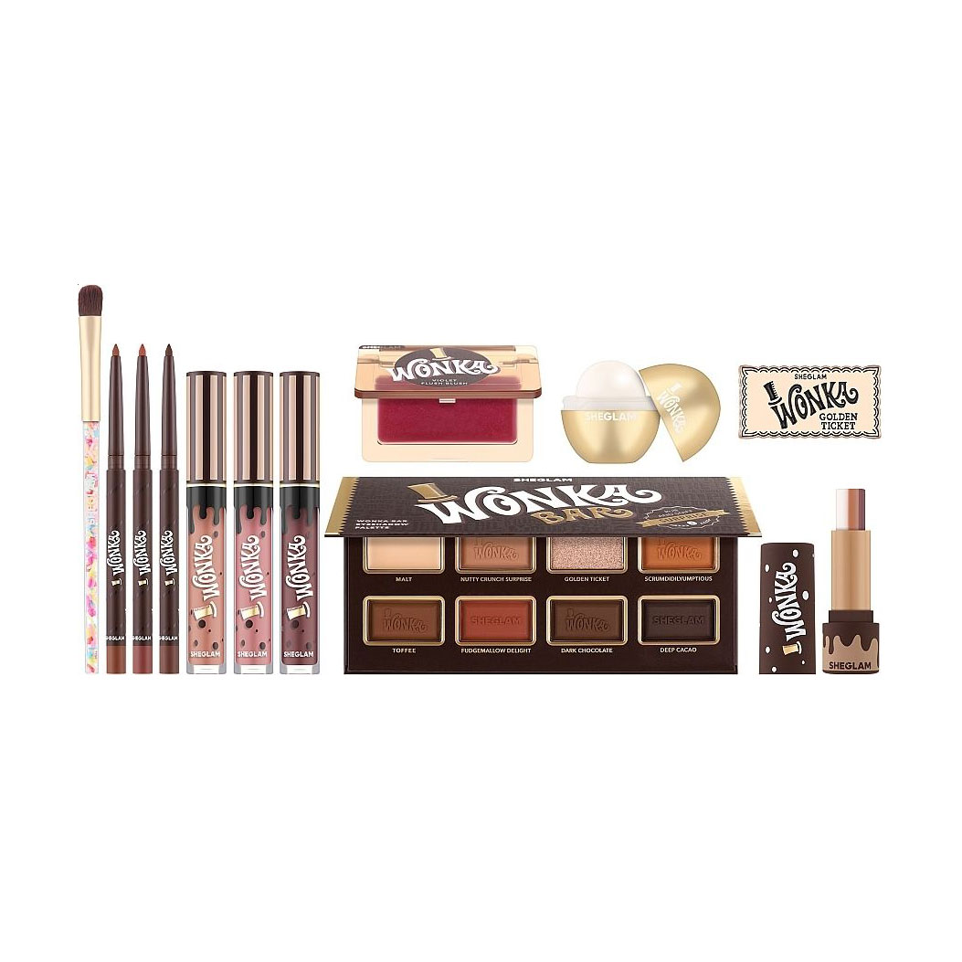 Колекційний набір для макіяжу Sheglam Willy Wonka Full Collection Set, 12 продуктів
Колекційний набір для макіяжу Sheglam Willy Wonka Full Collection Set, 12 продуктів