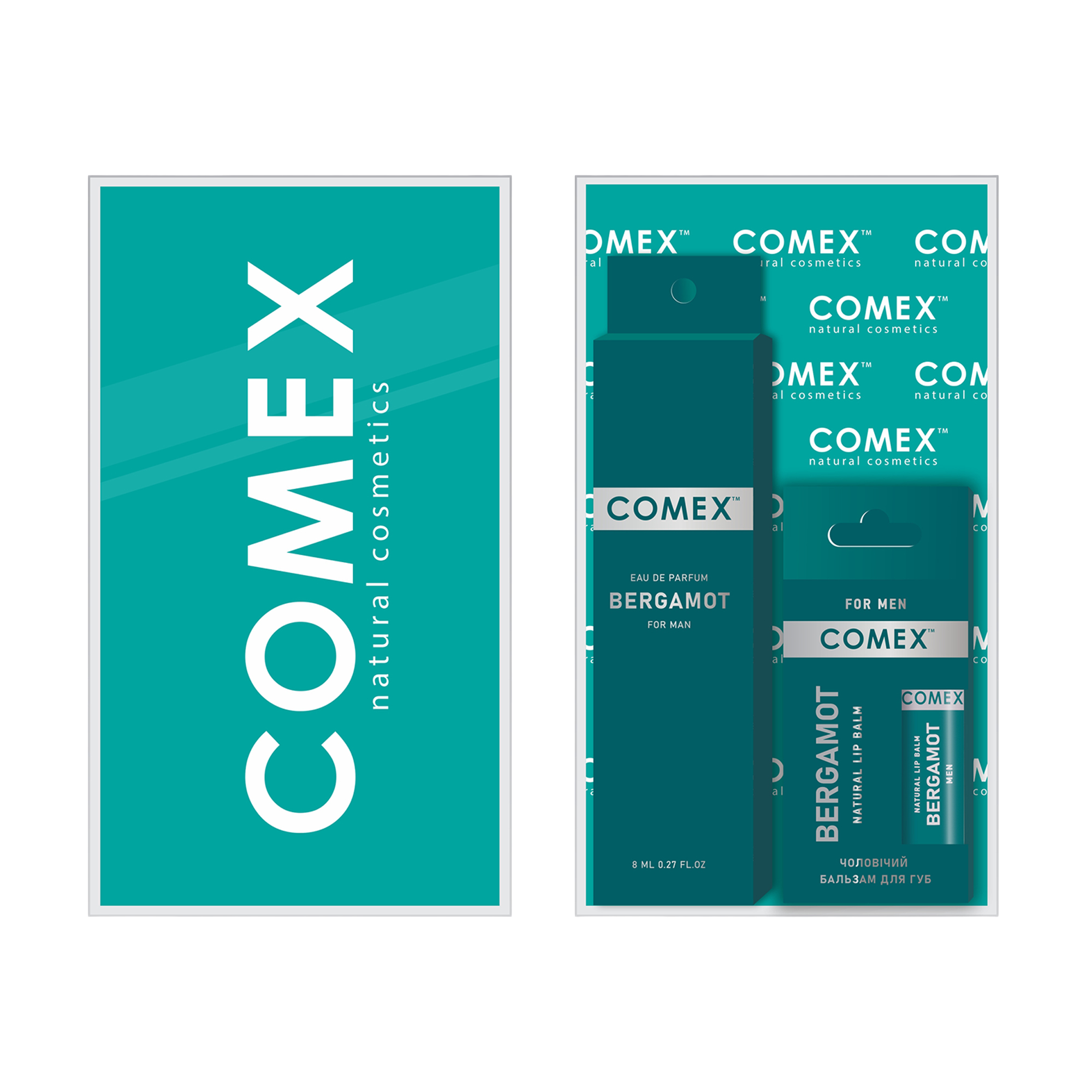 Чоловічий подарунковий набір Comex Bergamot (парфумована вода, 8 мл + бальзам для губ, 5 мл)
Чоловічий подарунковий набір Comex Bergamot (парфумована вода, 8 мл + бальзам для губ, 5 мл)