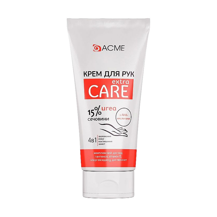 Зволожувальний крем для рук Acme Pharma Extra Care з вмістом сечовини 15 %, 30 мл
Зволожувальний крем для рук Acme Pharma Extra Care з вмістом сечовини 15 %, 30 мл