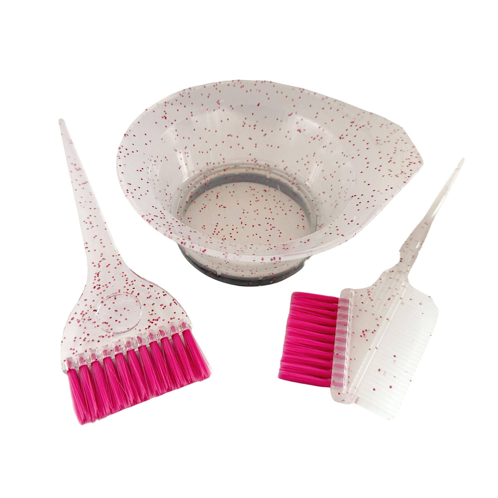 Набір для фарбування волосся Zauber-manicure прозорий з рожевим гліттером (чаша, 1 шт + пензлики, 2 шт) (06-040B)
Набір для фарбування волосся Zauber-manicure прозорий з рожевим гліттером (чаша, 1 шт + пензлики, 2 шт) (06-040B)