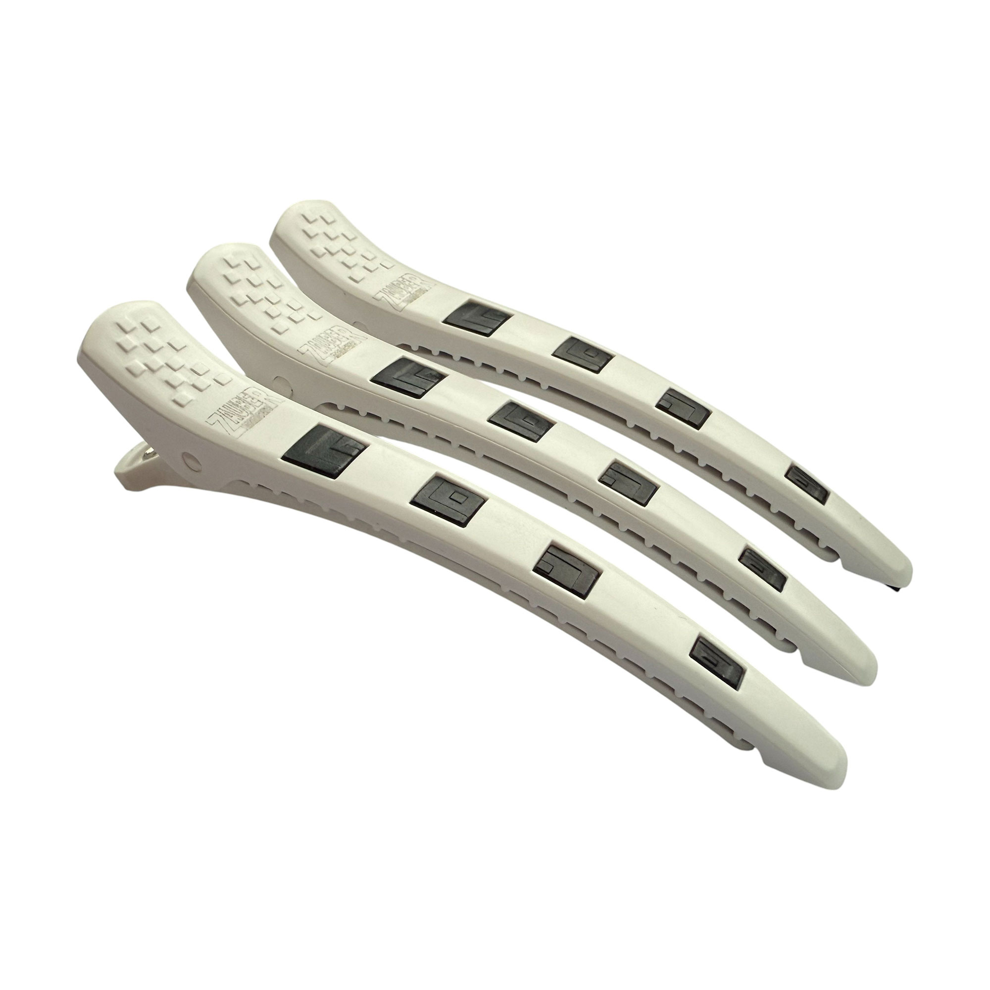 Перукарський затискач для волосся Zauber-manicure пластиковий, білий з чорним, 3 шт (06-093B-3)
Перукарський затискач для волосся Zauber-manicure пластиковий, білий з чорним, 3 шт (06-093B-3)