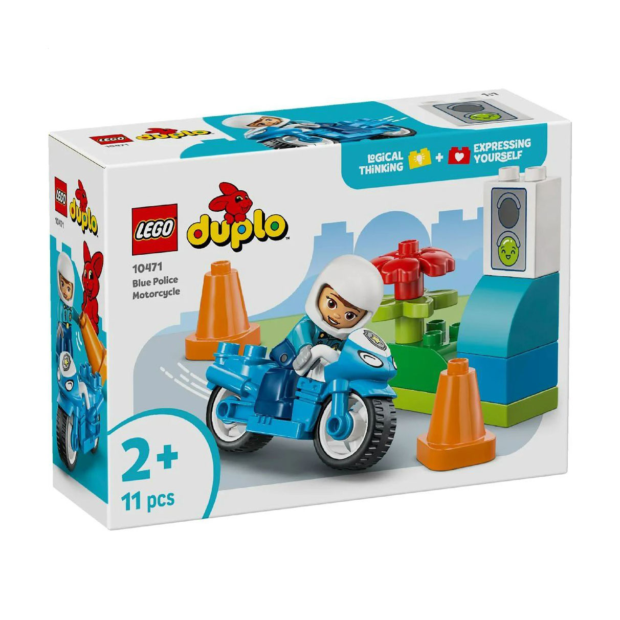 Конструктор LEGO Duplo Синій поліцейський мотоцикл, 11 деталей, від 2 років (10471)
Конструктор LEGO Duplo Синій поліцейський мотоцикл, 11 деталей, від 2 років (10471)