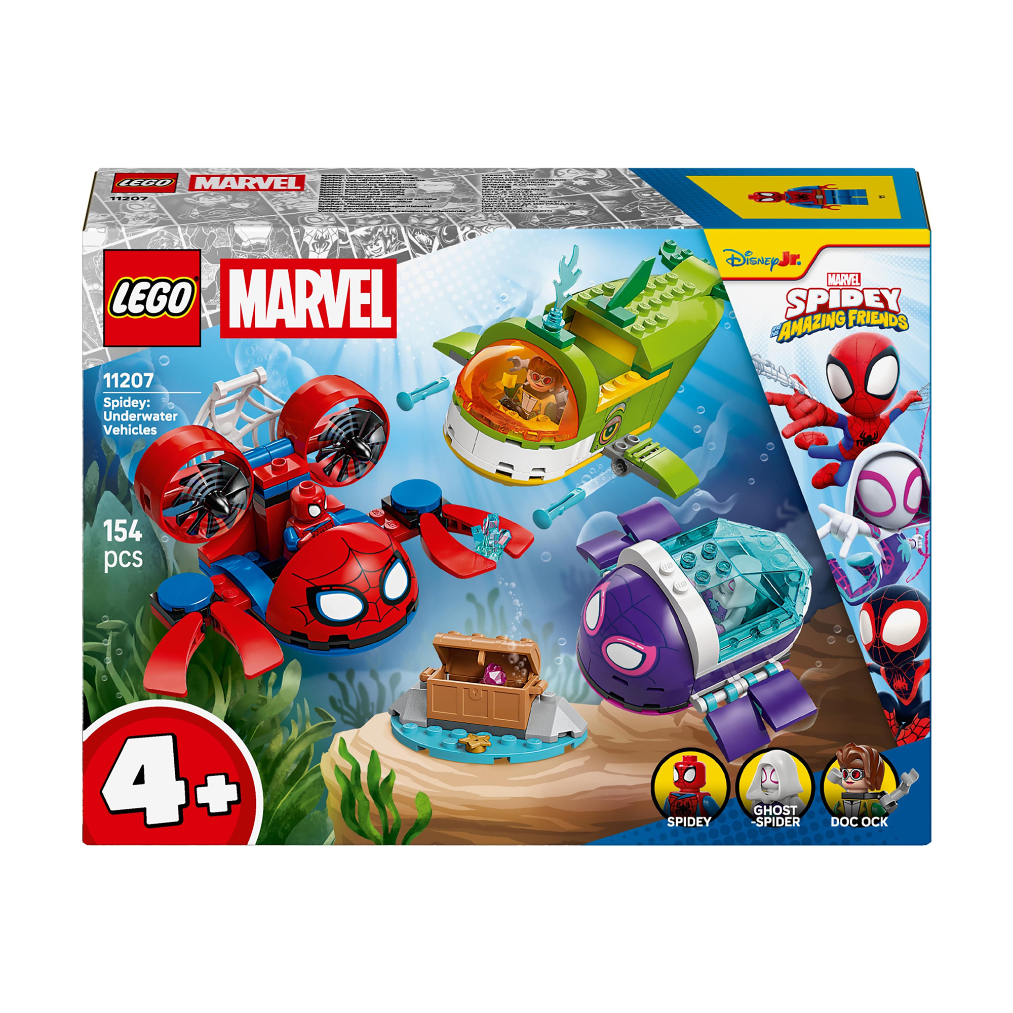 Конструктор LEGO Spidey Павук: Підводні транспортні засоби, 154 деталі, від 4 років (11207)
Конструктор LEGO Spidey Павук: Підводні транспортні засоби, 154 деталі, від 4 років (11207)