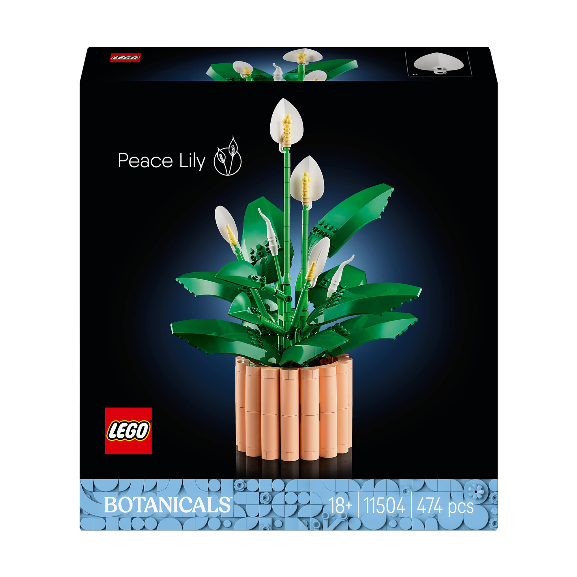 Конструктор LEGO Botanicals Спатифілум, 474 деталі, від 18 років (11504)
Конструктор LEGO Botanicals Спатифілум, 474 деталі, від 18 років (11504)