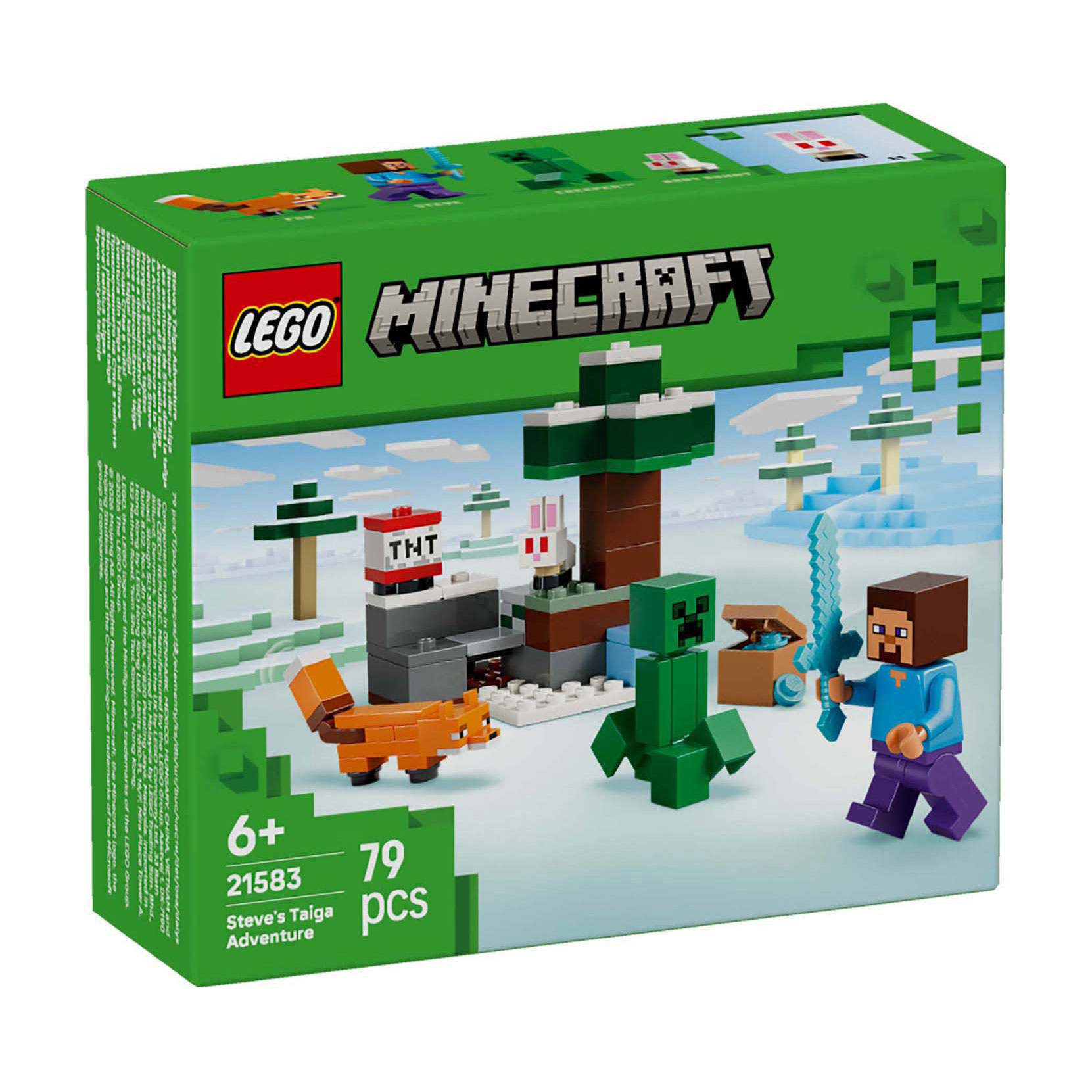 Конструктор LEGO Minecraft Пригоди Стіва в тайзі, 79 деталей, від 6 років (21583)
Конструктор LEGO Minecraft Пригоди Стіва в тайзі, 79 деталей, від 6 років (21583)