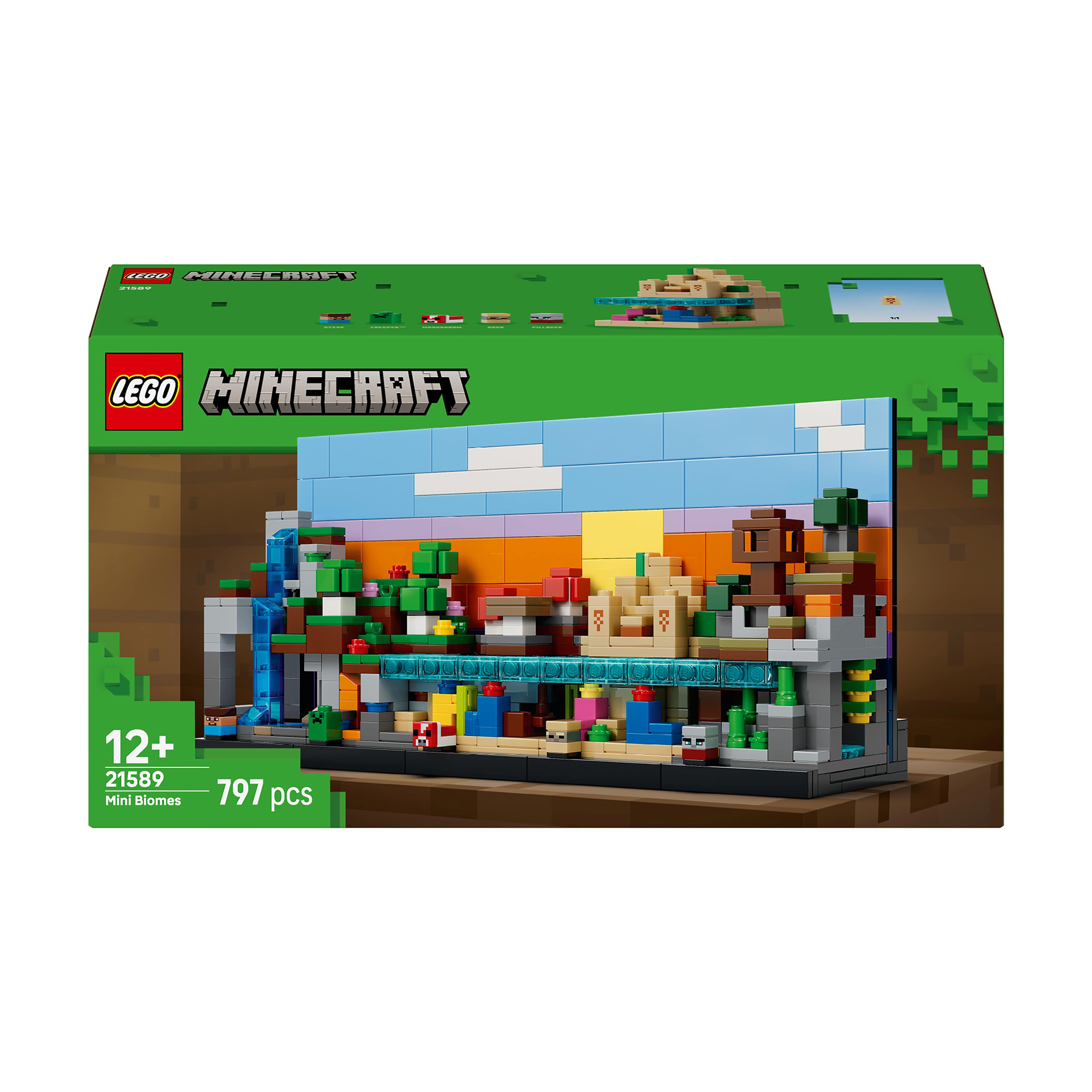 Конструктор LEGO Minecraft Мінібіоми, 797 деталей, від 12 років (21589)
Конструктор LEGO Minecraft Мінібіоми, 797 деталей, від 12 років (21589)