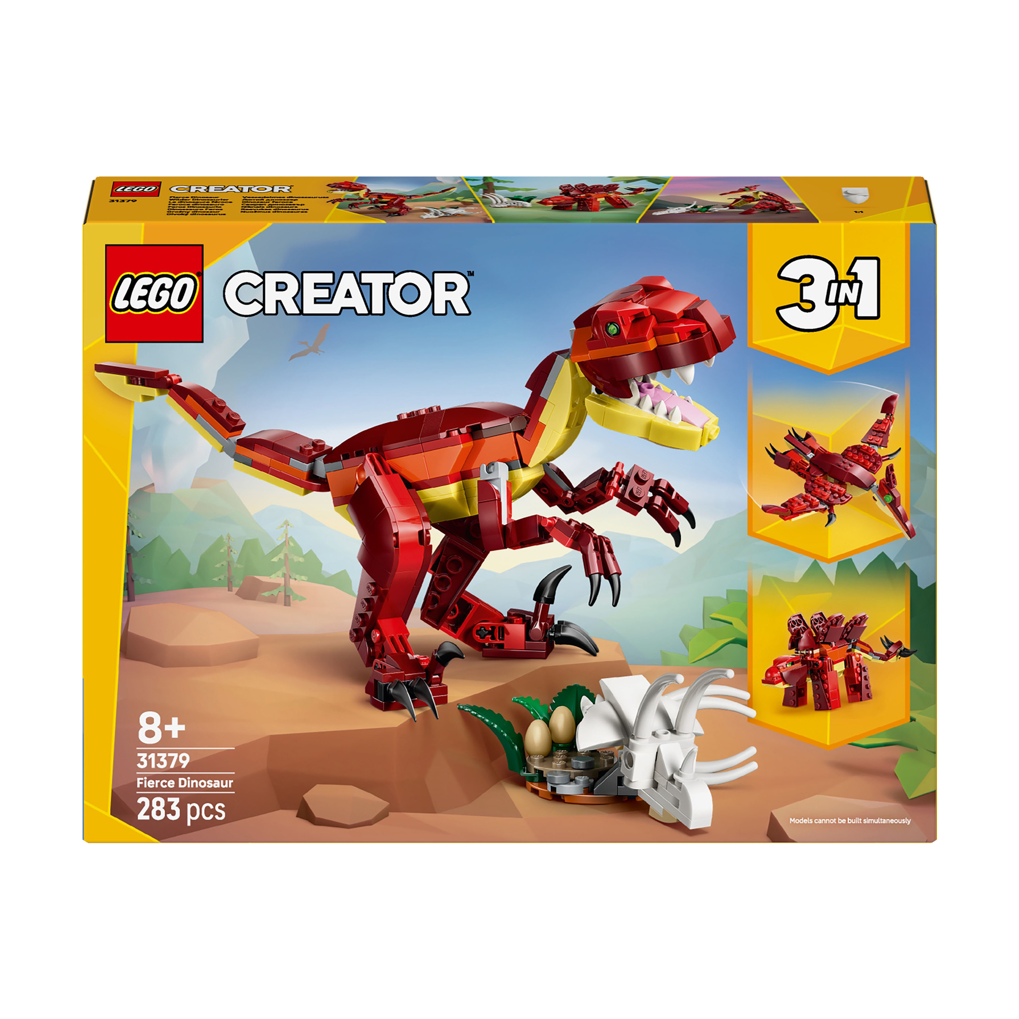 Конструктор LEGO Creator 3 в 1 Лютий динозавр, 283 деталі, від 8 років (31379)
Конструктор LEGO Creator 3 в 1 Лютий динозавр, 283 деталі, від 8 років (31379)