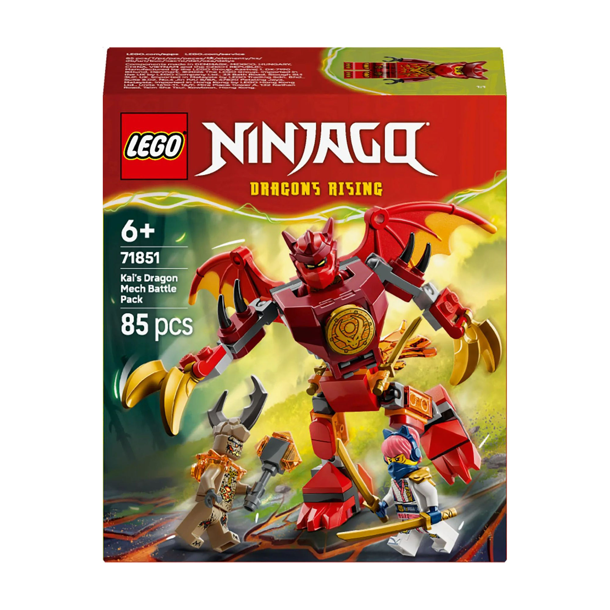 Конструктор LEGO Ninjago Бойовий набір робота Дракона Кая, 85 деталей, від 6 років (71851)
Конструктор LEGO Ninjago Бойовий набір робота Дракона Кая, 85 деталей, від 6 років (71851)