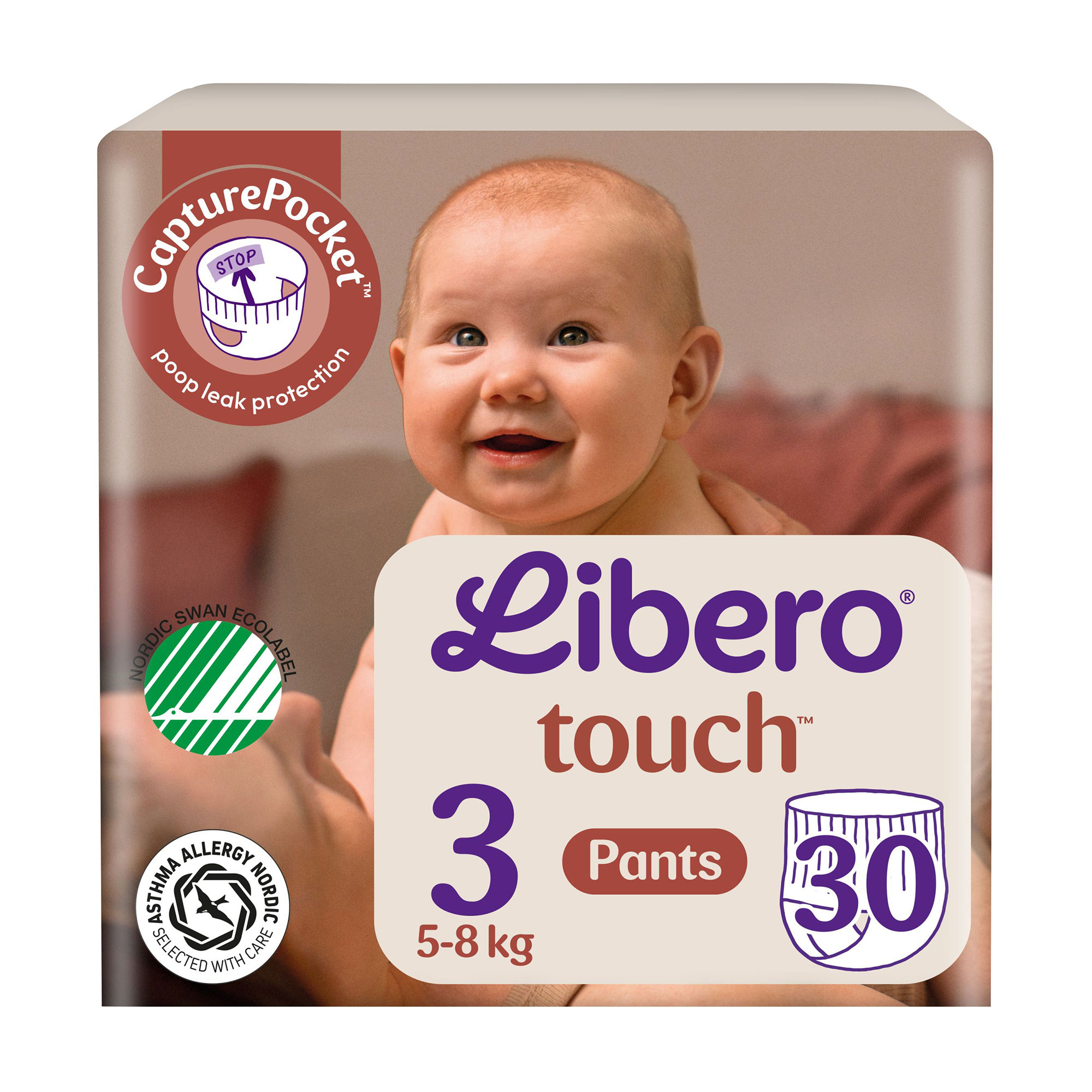 Підгузки Libero Touch Pants розмір 3 (5-8 кг), 30 шт
Підгузки Libero Touch Pants розмір 3 (5-8 кг), 30 шт