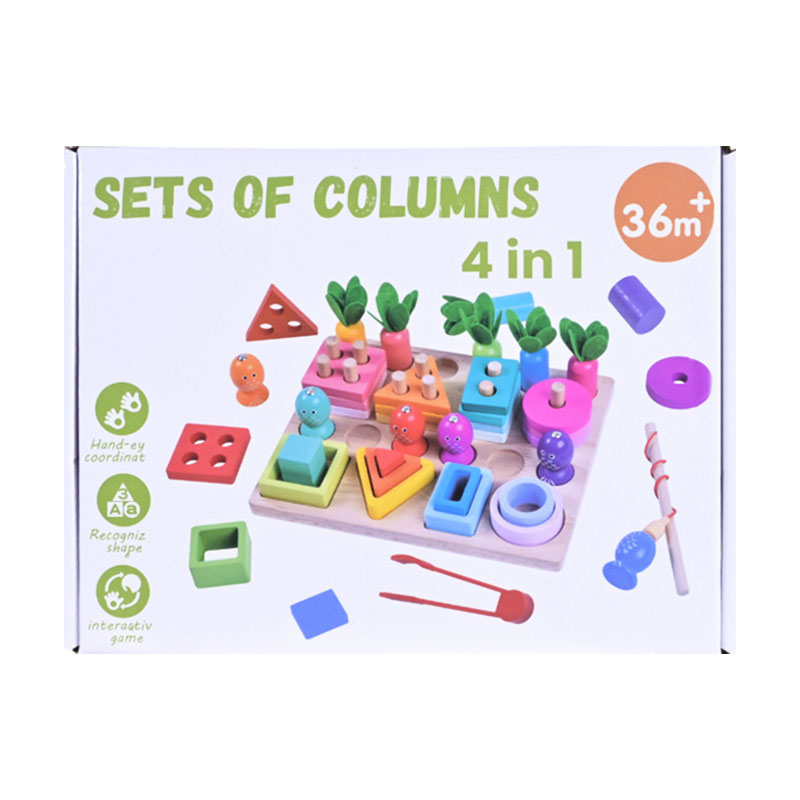 Дерев'яна іграшка-сортер 4 в 1 Shantou Jinxing від 3 років (C15001)
Дерев'яна іграшка-сортер 4 в 1 Shantou Jinxing від 3 років (C15001)