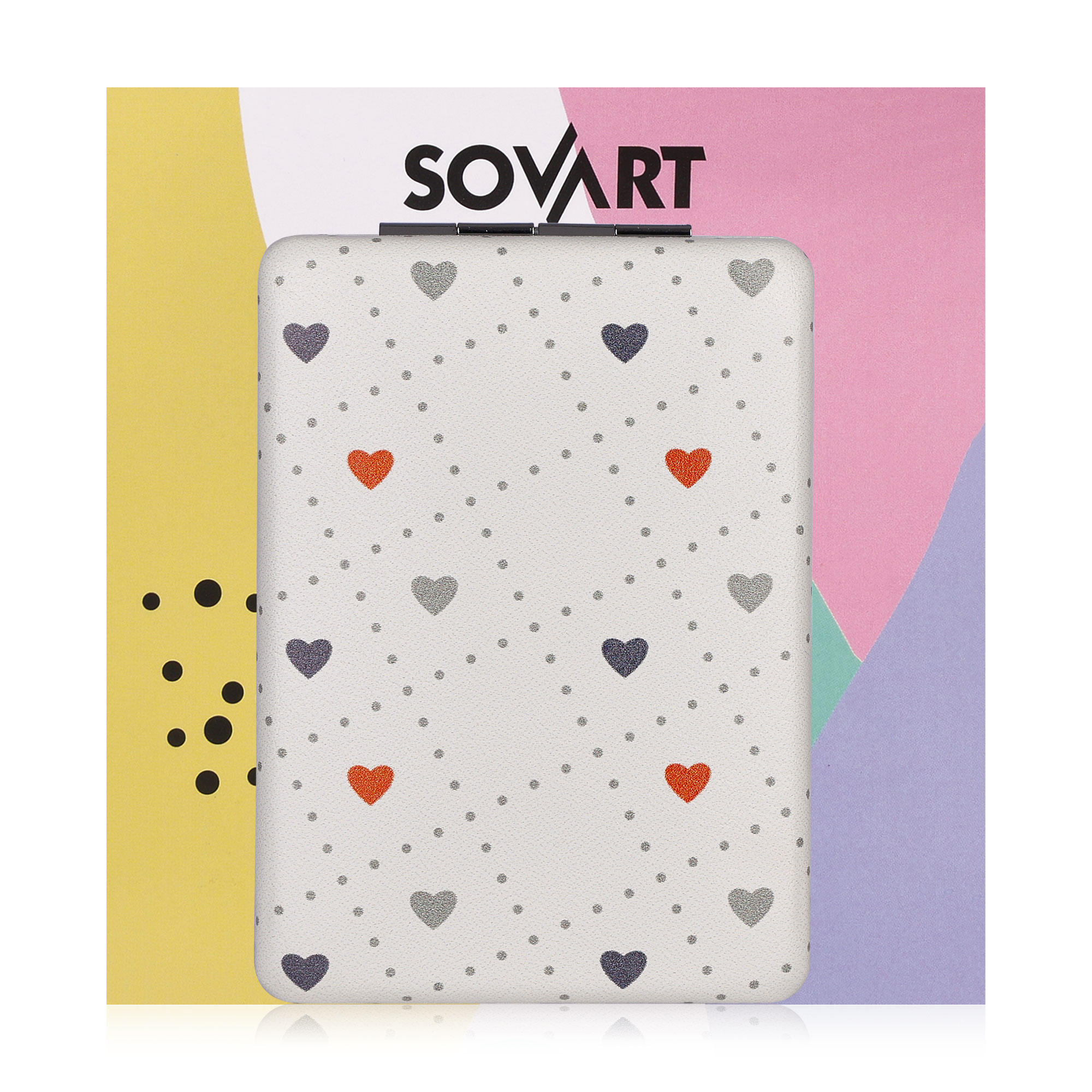 Люстерко Sovart компактне, прямокутне, сірі серця, 1 шт
Люстерко Sovart компактне, прямокутне, сірі серця, 1 шт