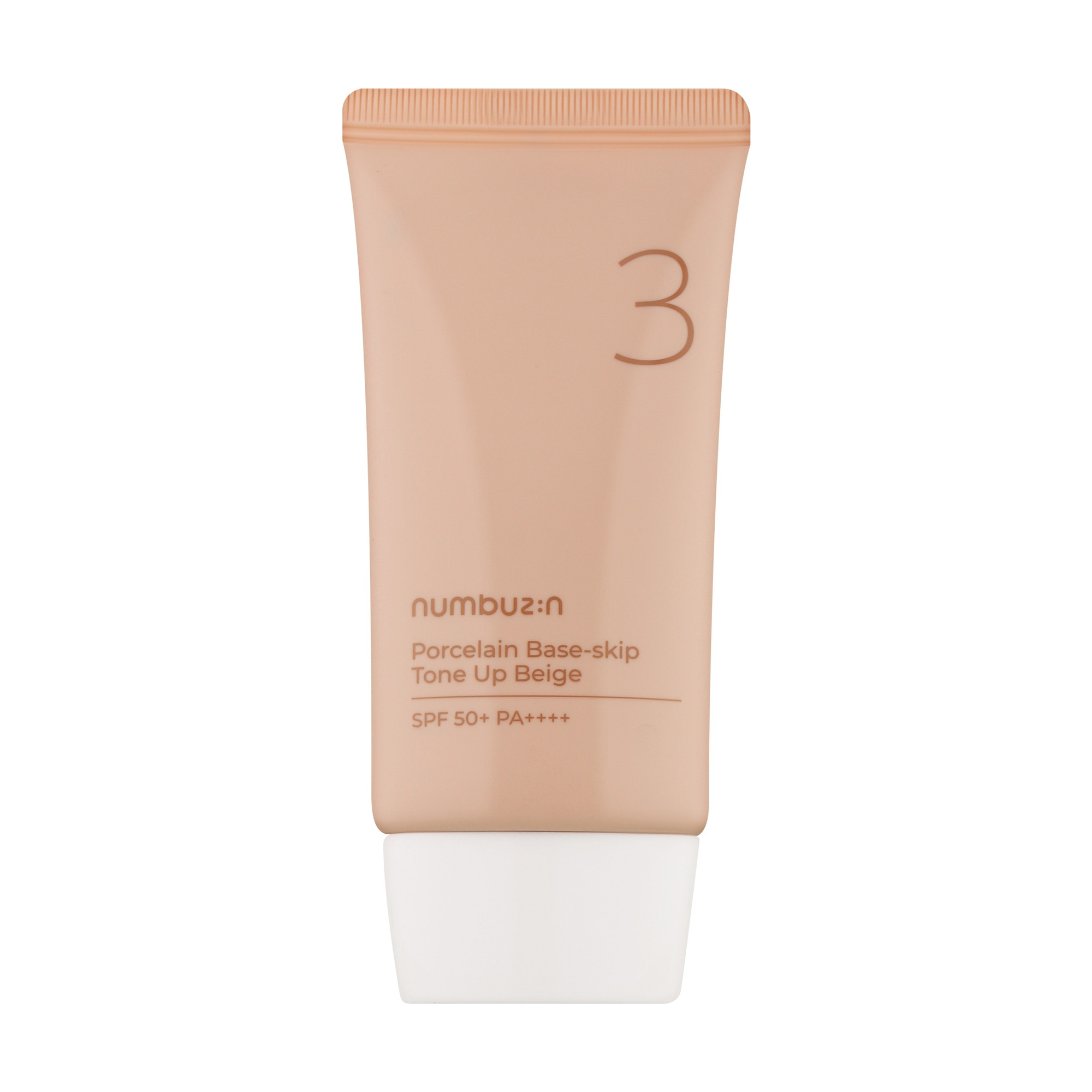 Сонцезахисний крем для обличчя Numbuzin No.3 Porcelain Base-skip Tone Up Beige SPF50+ PA++++ з тонувальним ефектом, 50 мл
Сонцезахисний крем для обличчя Numbuzin No.3 Porcelain Base-skip Tone Up Beige SPF50+ PA++++ з тонувальним ефектом, 50 мл